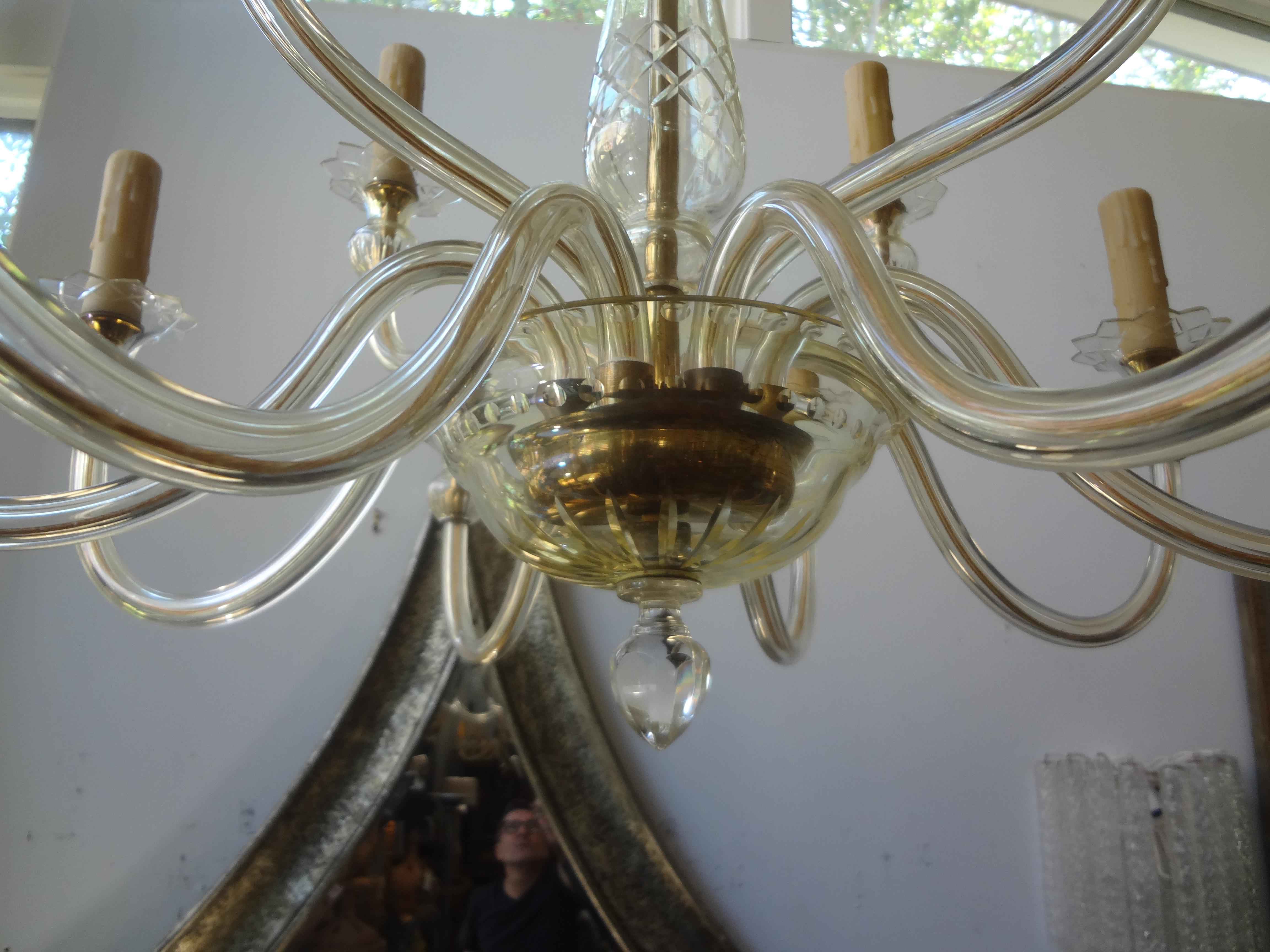 Murano Glass Two Tiered Chandelier by Seguso For Sale 2