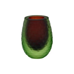 Murano Glass Two Toned Ferro “Battuto” Vase