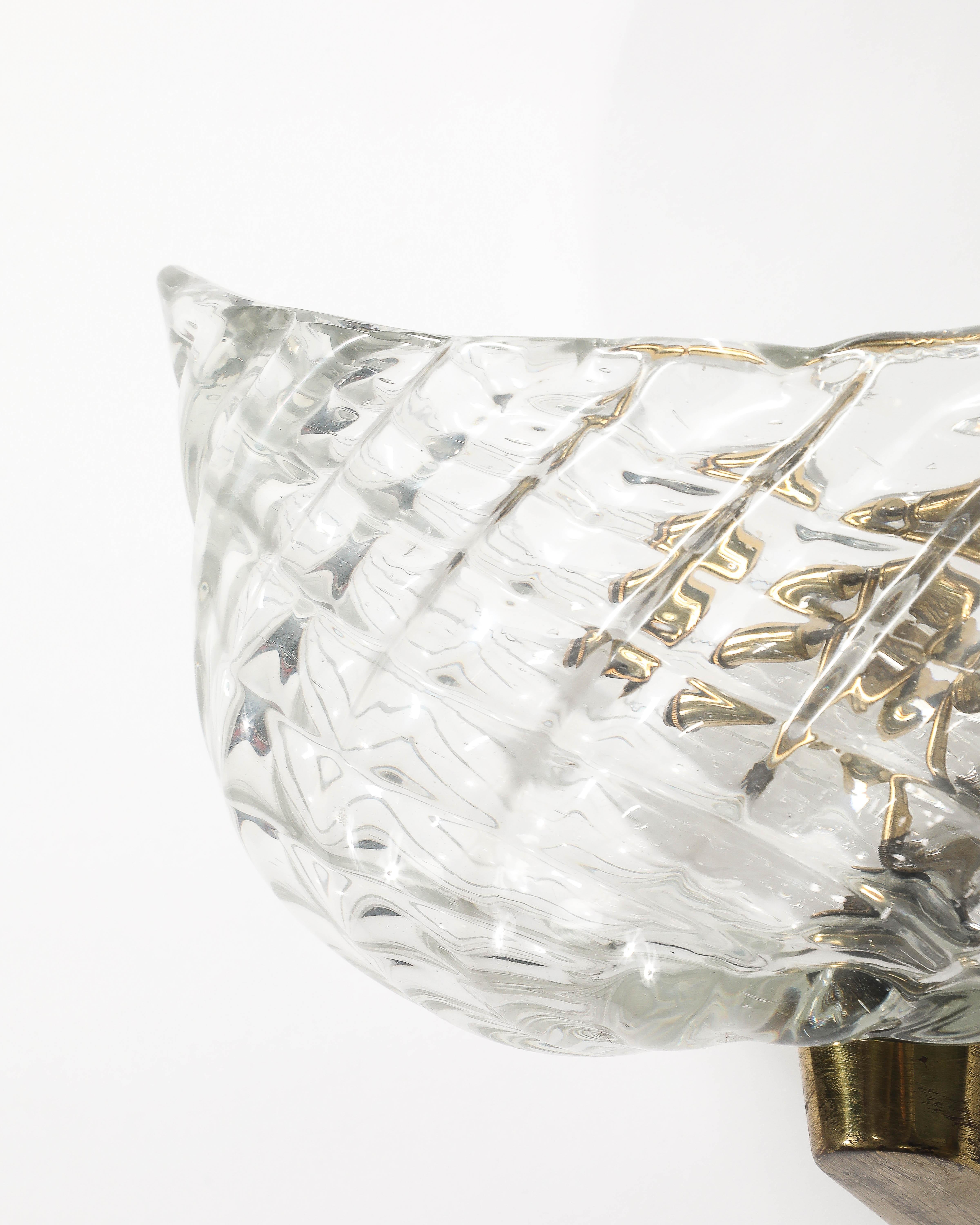 Aplique/Candelabro de cristal de Murano, Italia, c. 1950 en venta 4