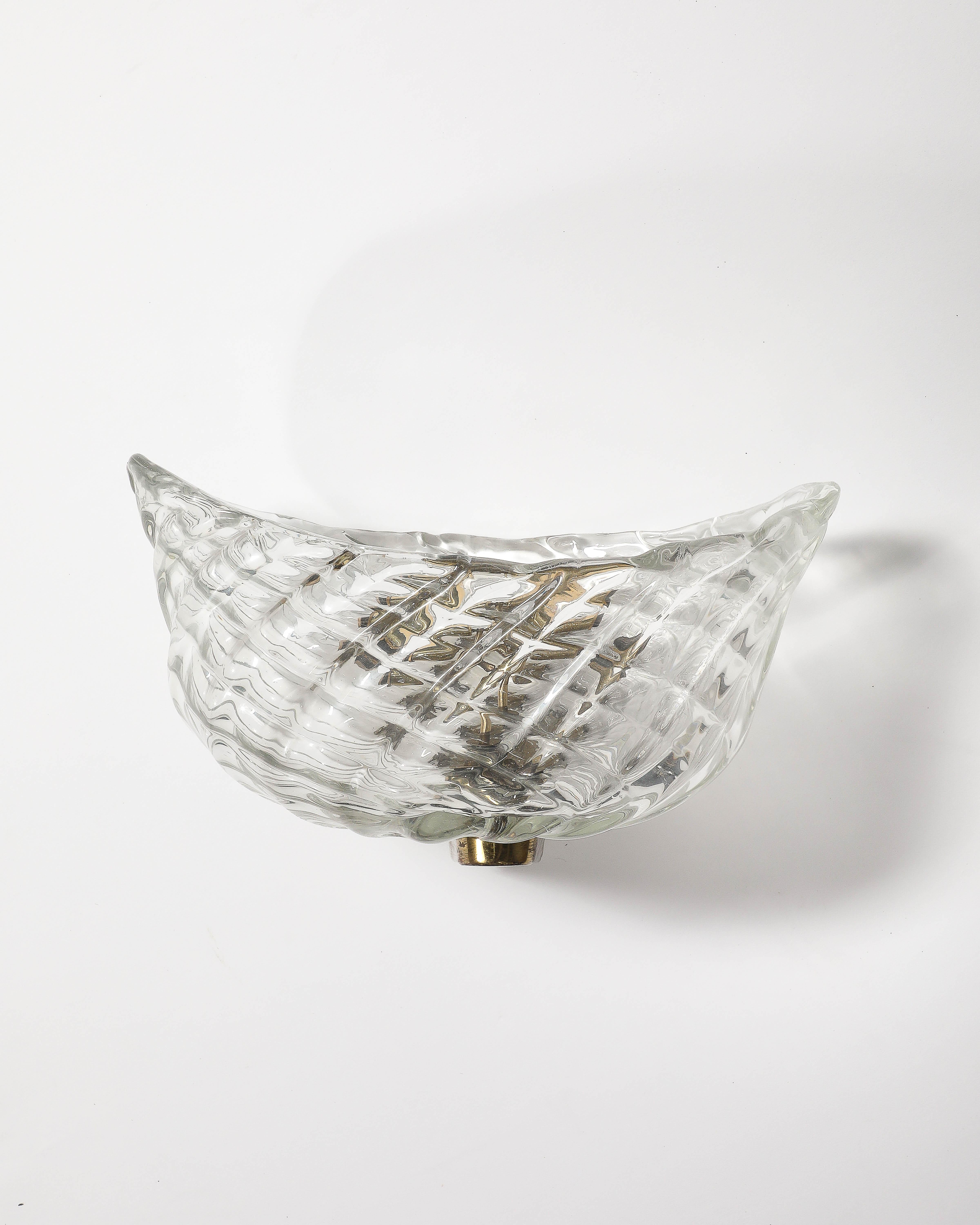 Aplique/Candelabro de cristal de Murano, Italia, c. 1950 en venta 3