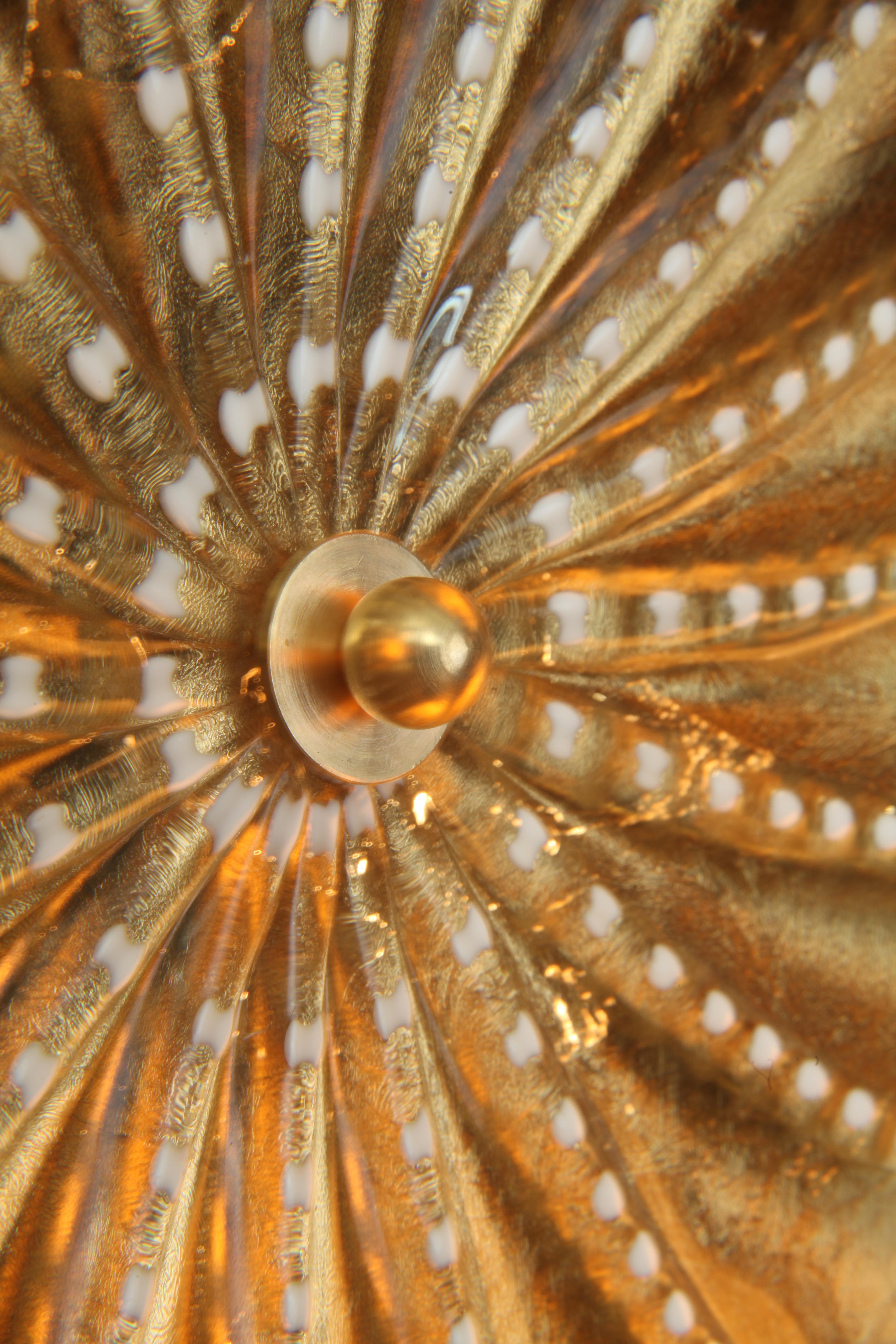 Mid-Century Modern Murano Glass Urchin Chandelier