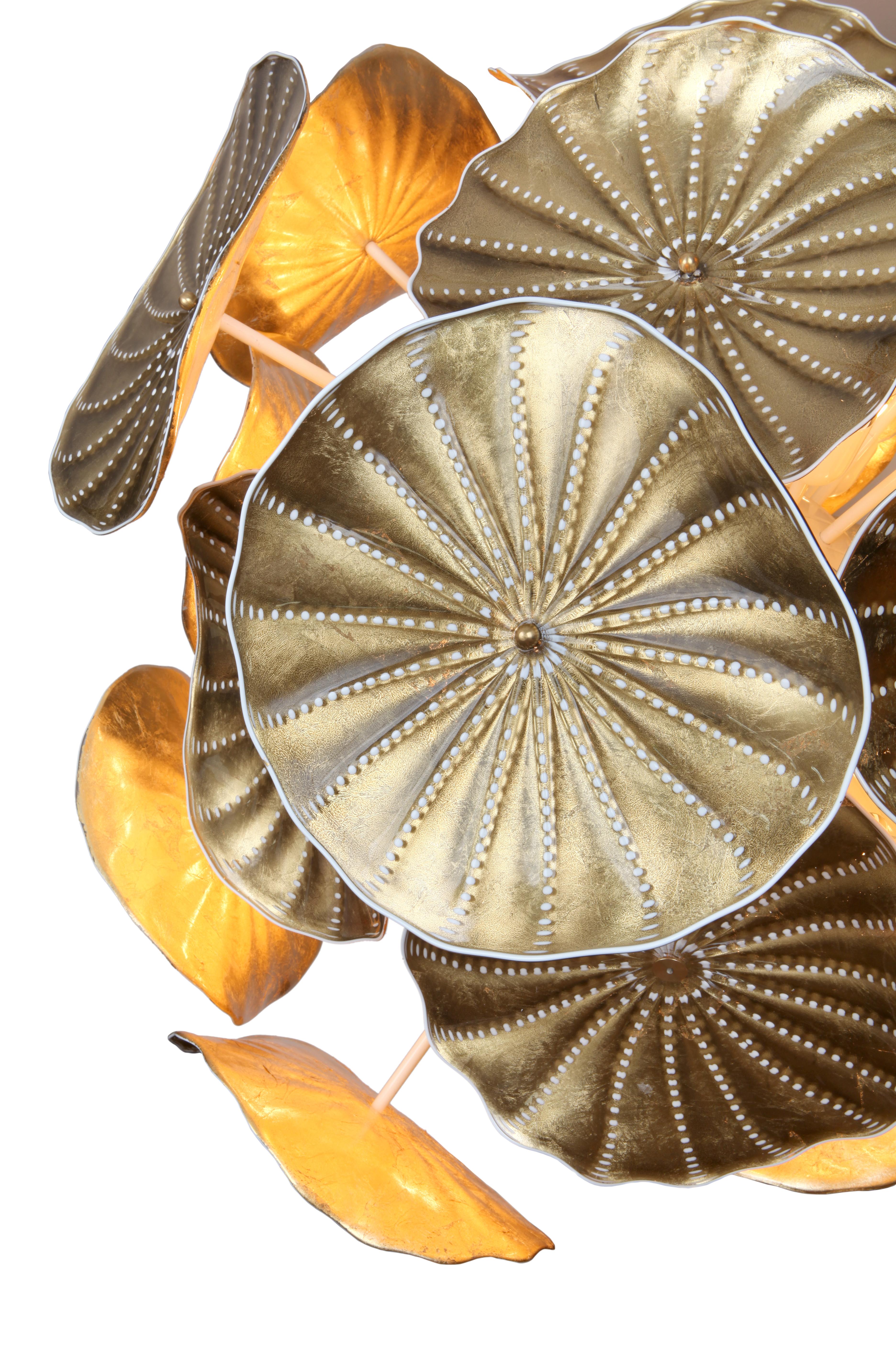 Italian Murano Glass Urchin Chandelier