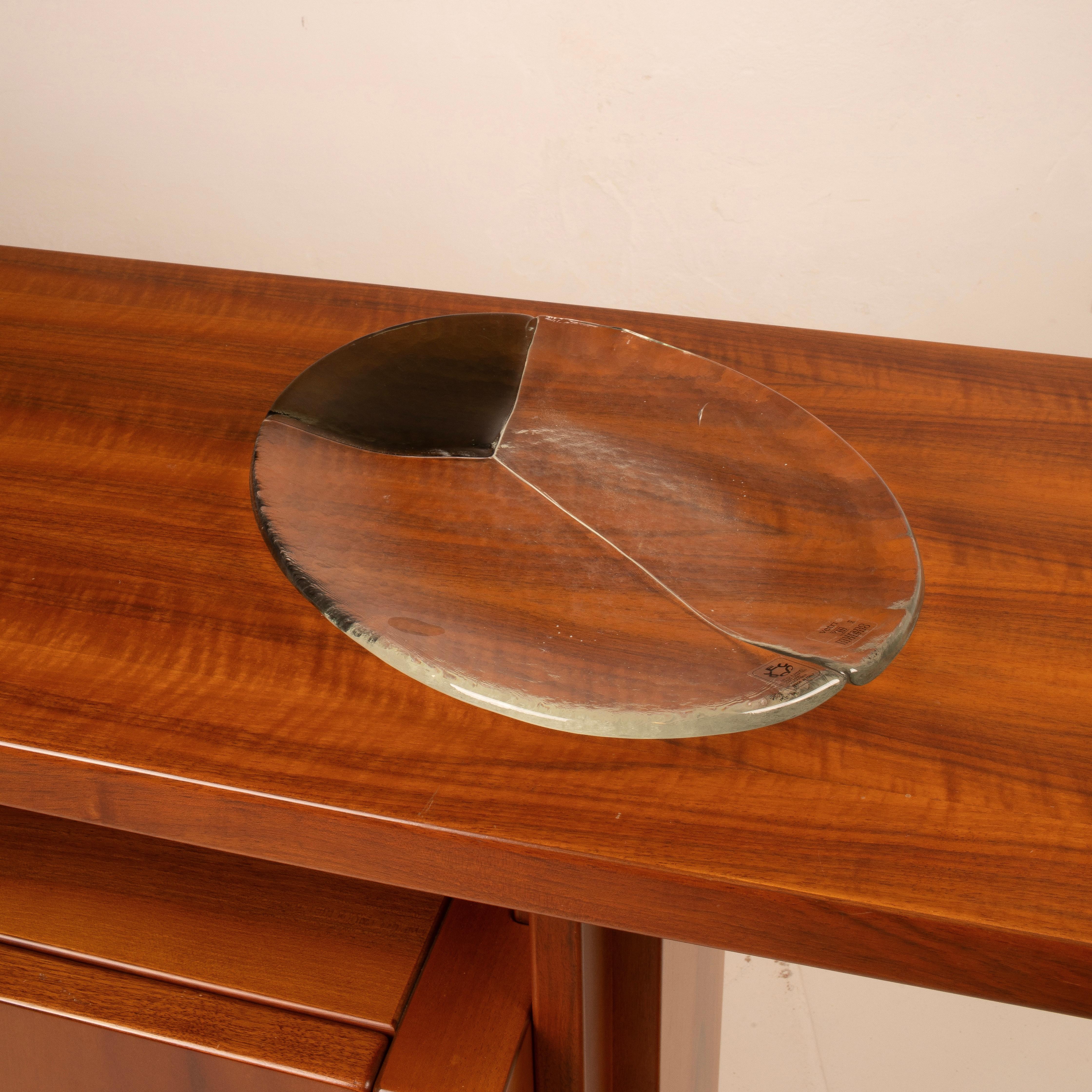 Mid-20th Century Murano Glass Valet Tray by Aureliano Toso for Leucos, 1960 For Sale