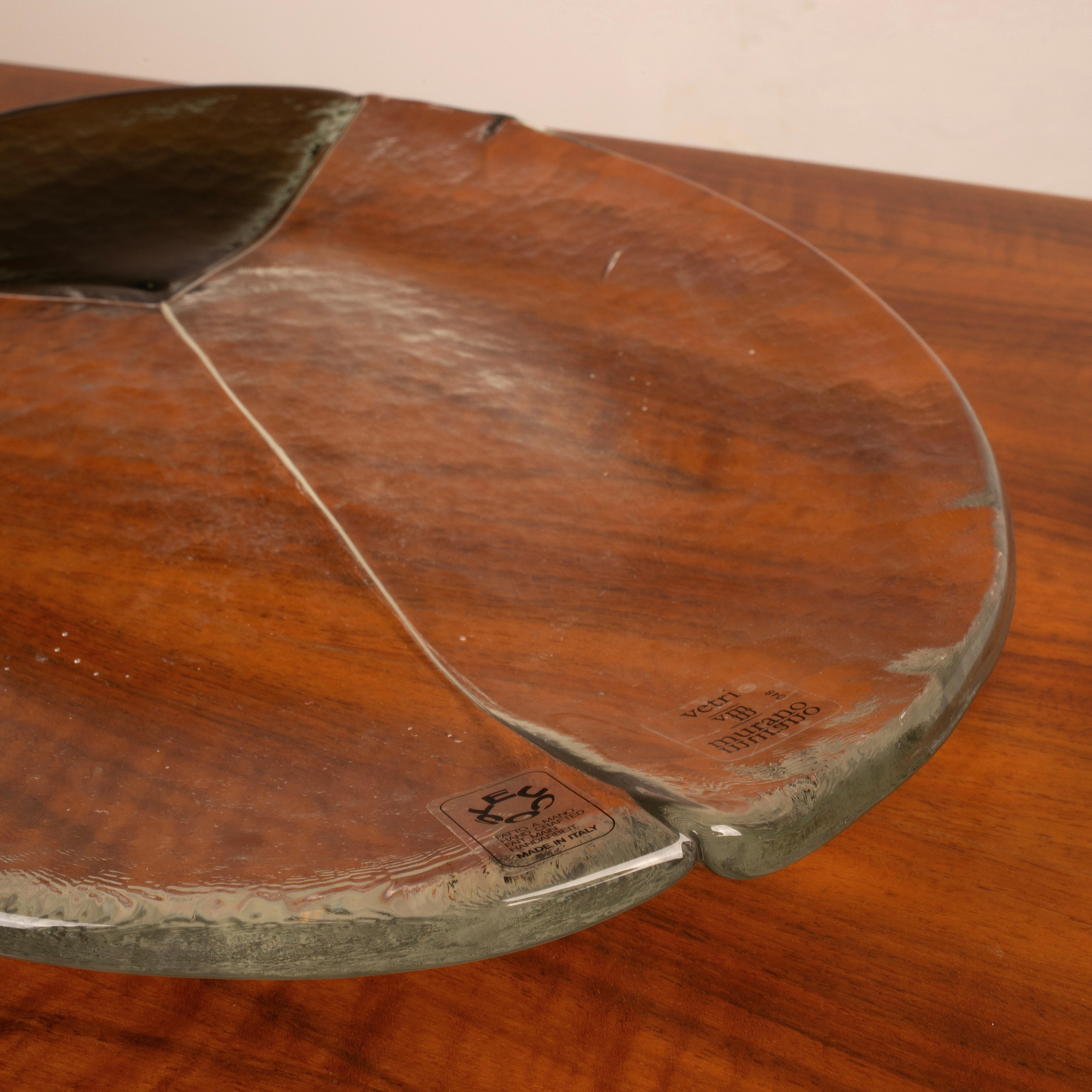 Murano Glass Valet Tray by Aureliano Toso for Leucos, 1960 For Sale 1