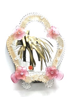 Murano Glass Vanity Mirror circa 1960s Italy Venetian, Venice
