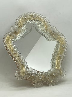 Murano Glass Vanity Mirror circa 1960s Italy Venetian, Venice