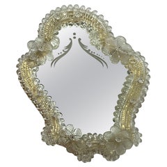 Murano Glass Vanity Mirror circa 1960s Italy Venetian, Venice