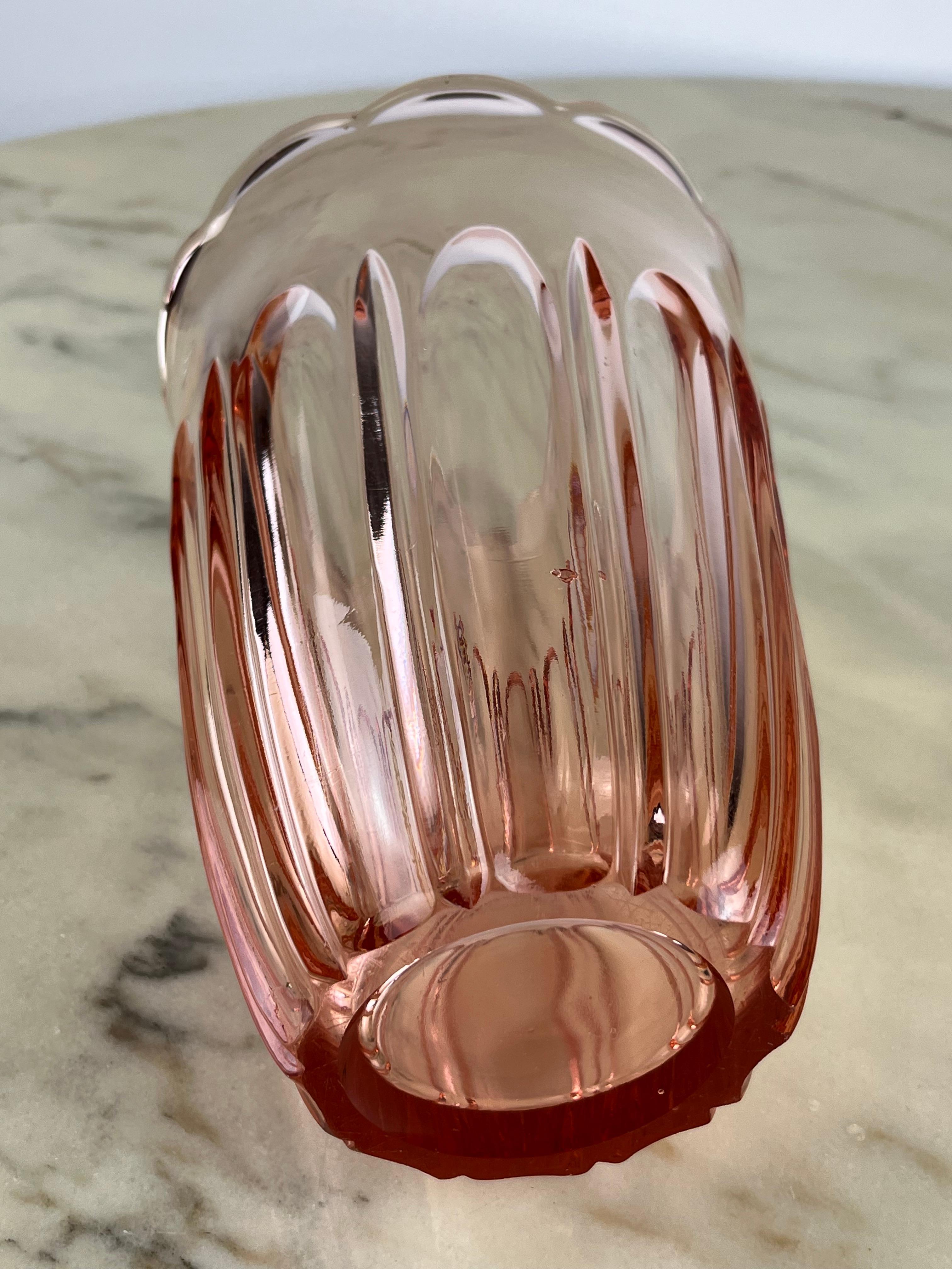 Italian Mid-Century Murano Glass Vase 1940s For Sale