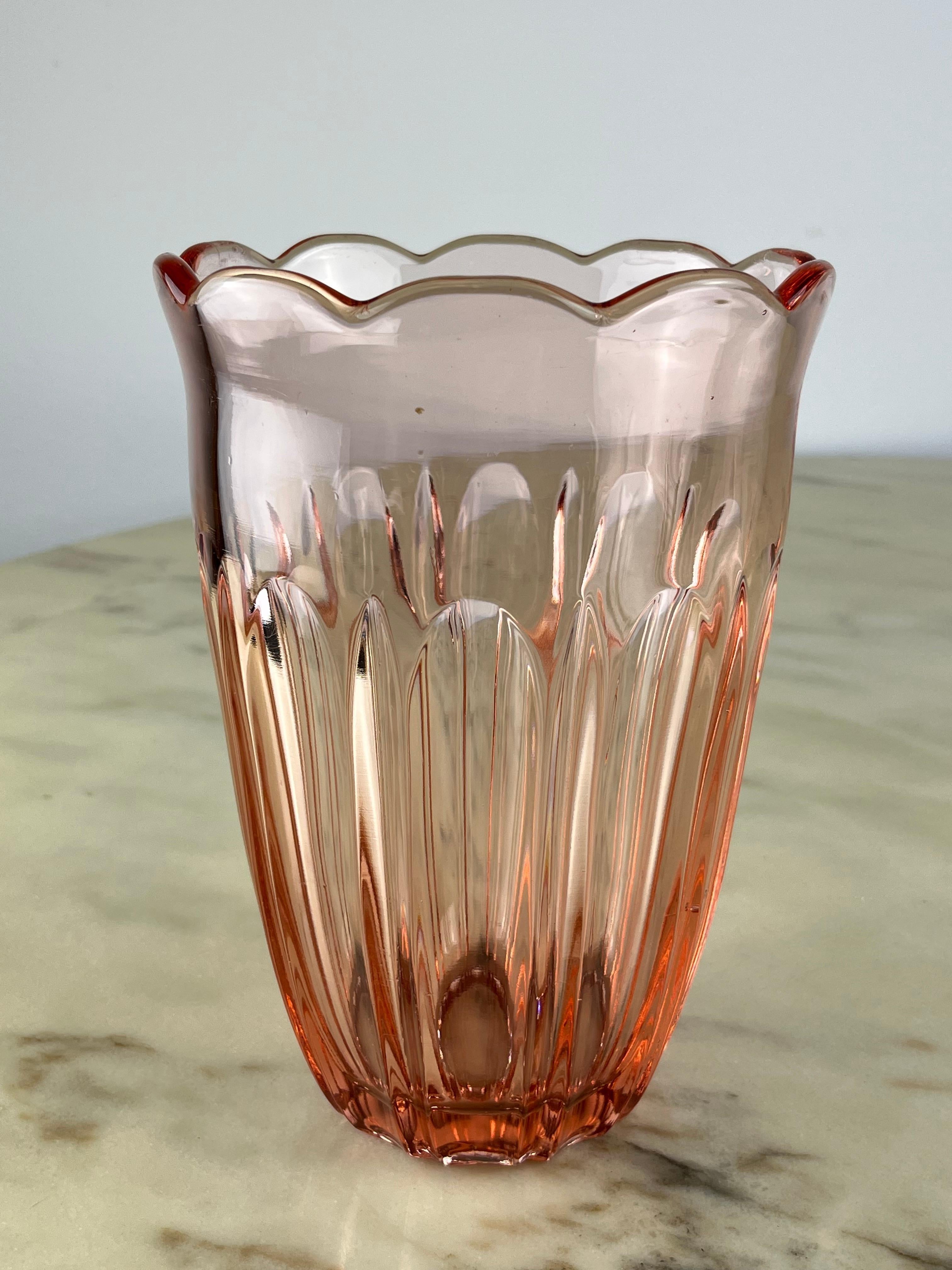 Mid-20th Century Murano Glass Vase, 1940s For Sale