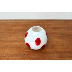 Murano Glass Vase, Red, Vintage Design, 1970s, Italian Craftsmanship