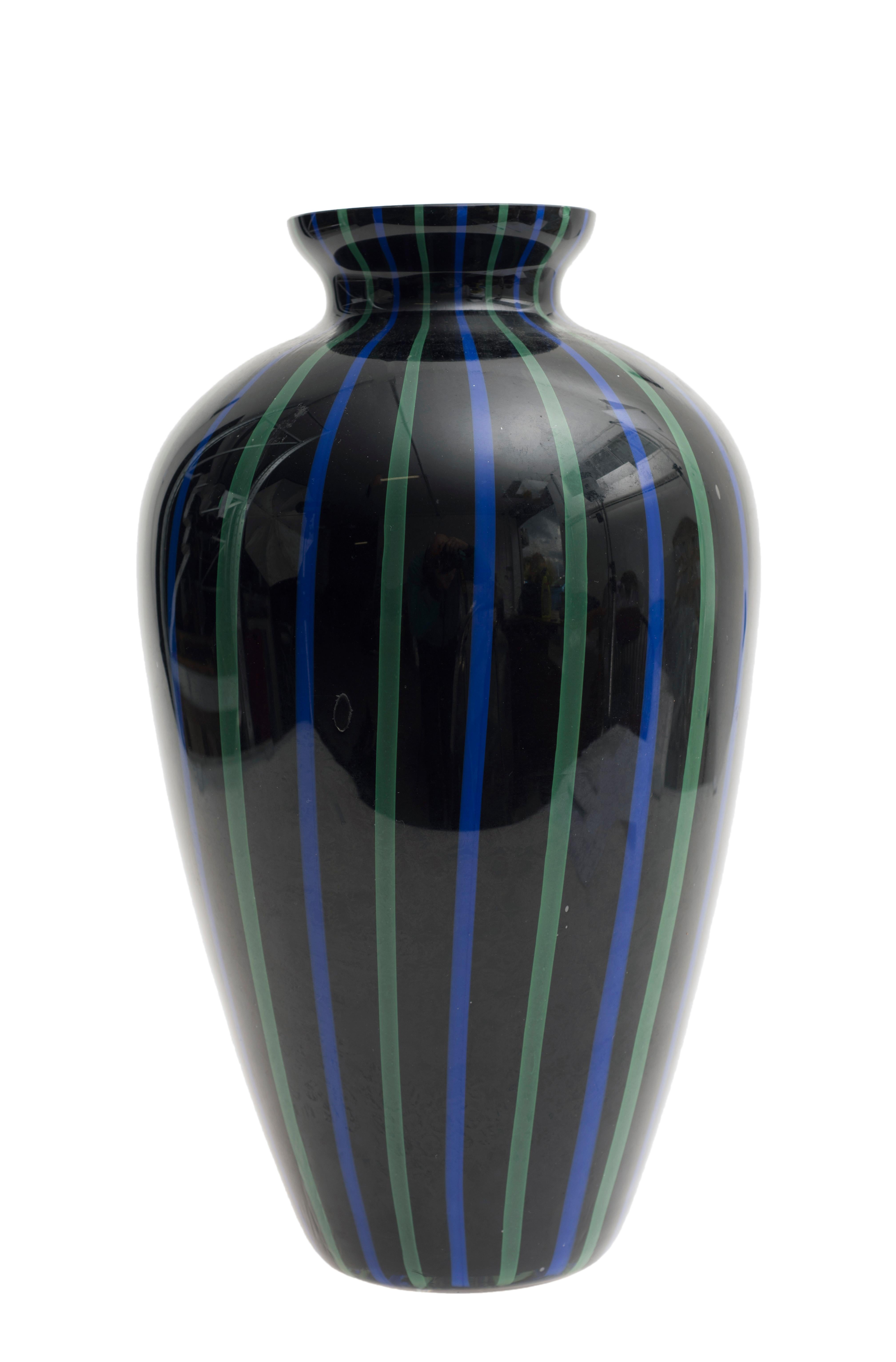 Italian Murano Glass Vase, 1970s For Sale