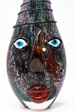 Murano glass vase, Anthropomorphic (face) vase