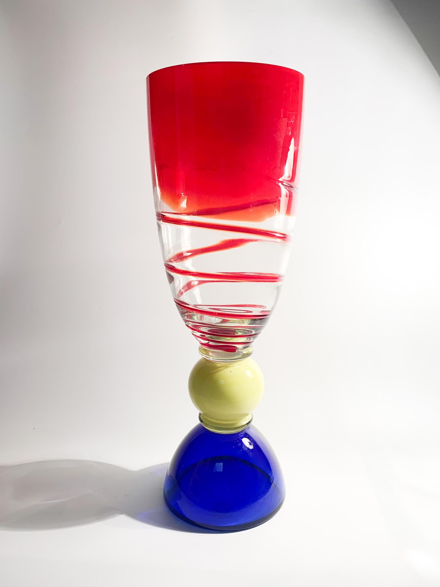 Murano Glass Vase Attributable to Carlo Moretti, 1960s 1