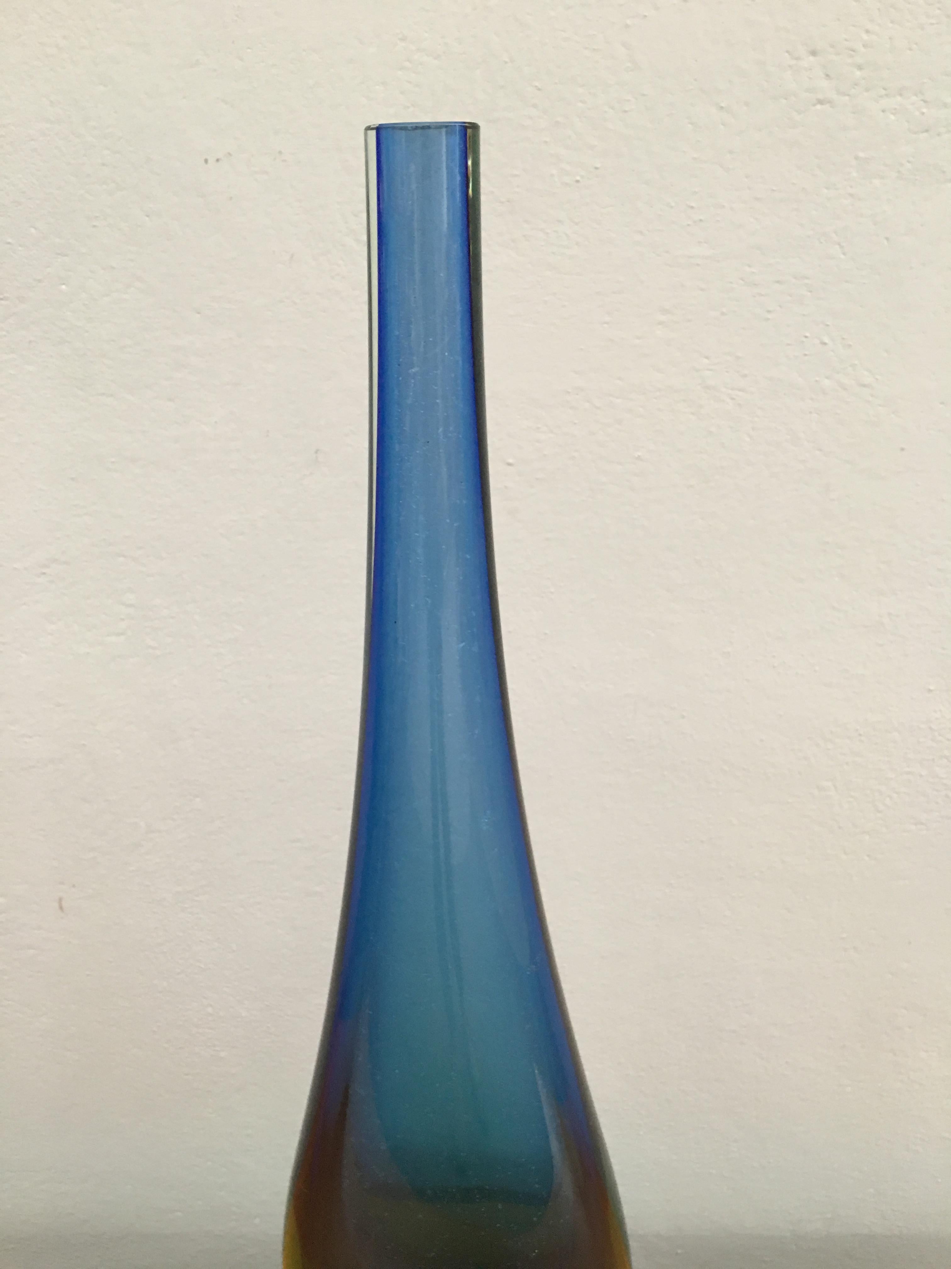 Mid-Century Modern Murano Glass Vase Attributed to Flavio Poli for Seguso