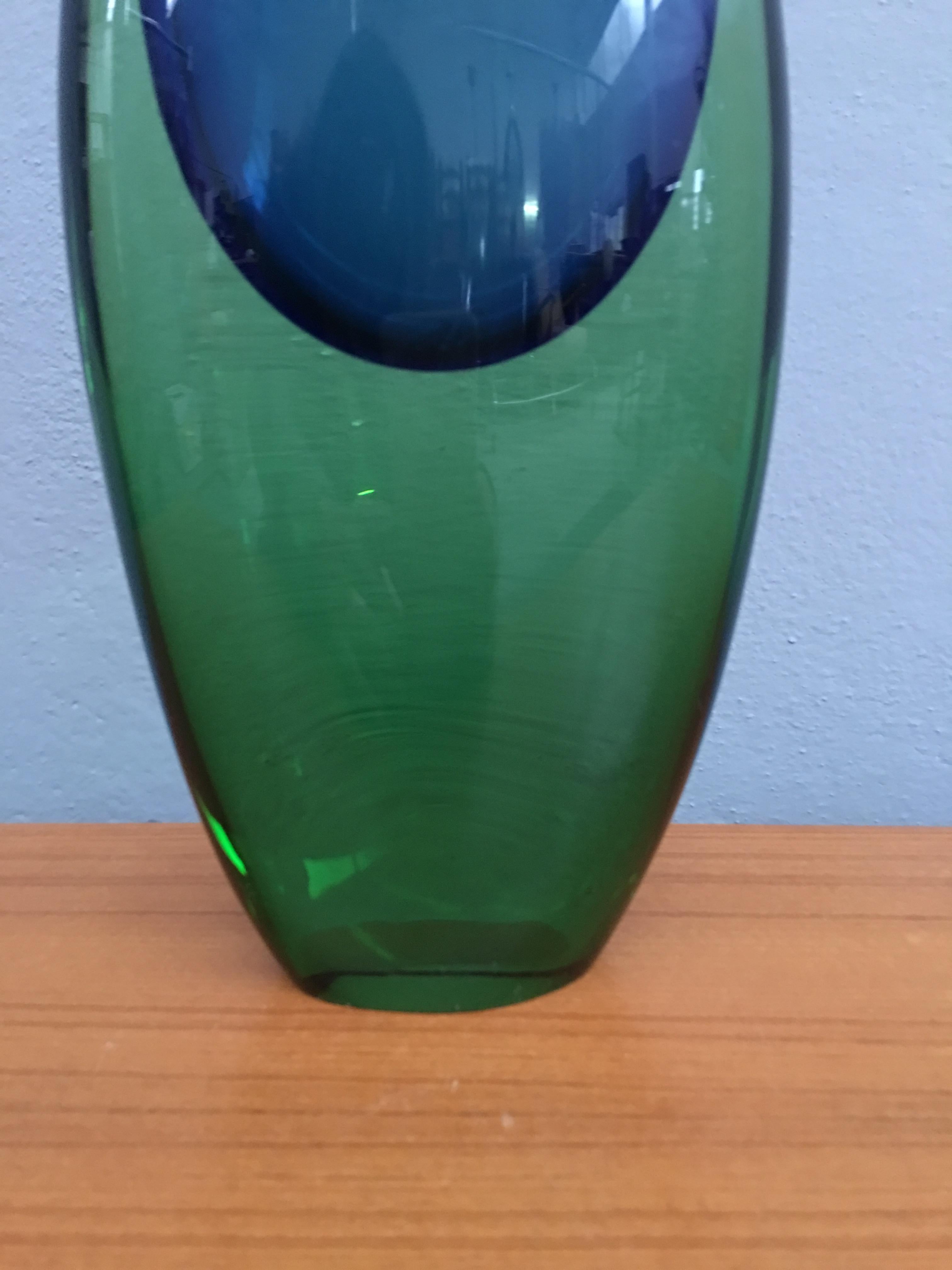Italian Murano Glass Vase Attributed to Flavio Poli for Seguso