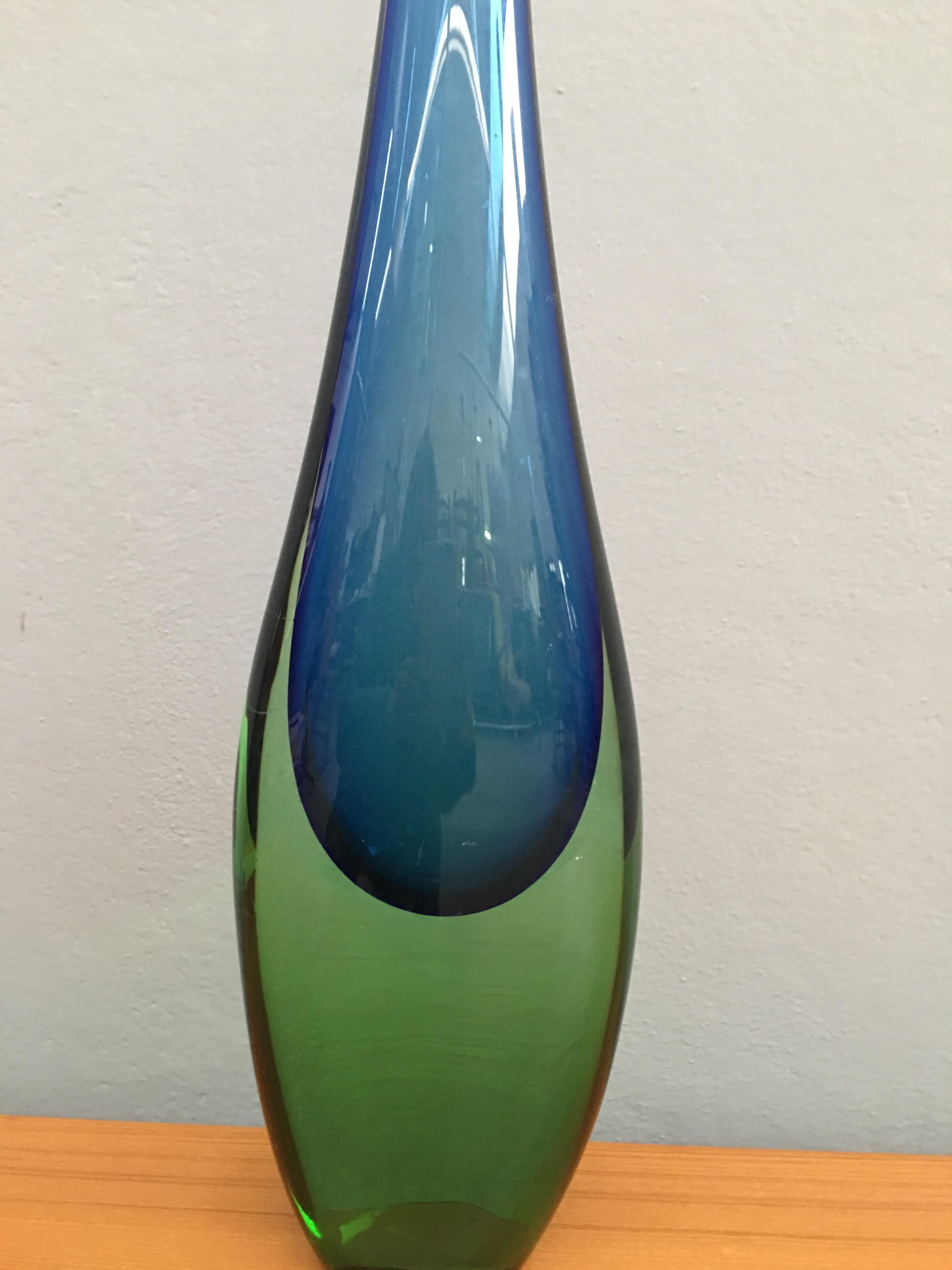 Murano Glass Vase Attributed to Flavio Poli for Seguso In Good Condition In Piacenza, Italy