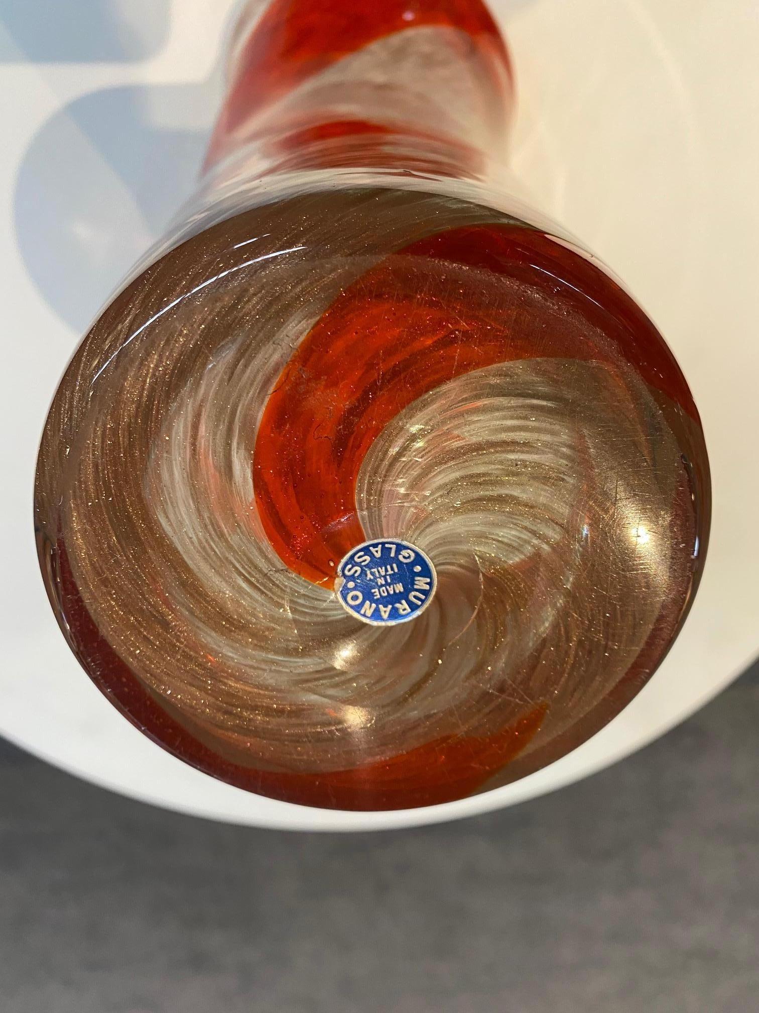 Murano Glas Vase zugeschrieben Fratelli Toso im Angebot 1