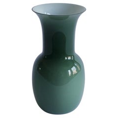Murano Glass Vase Blue/Grey Medium Size by Aureliano Toso, Italy 2000