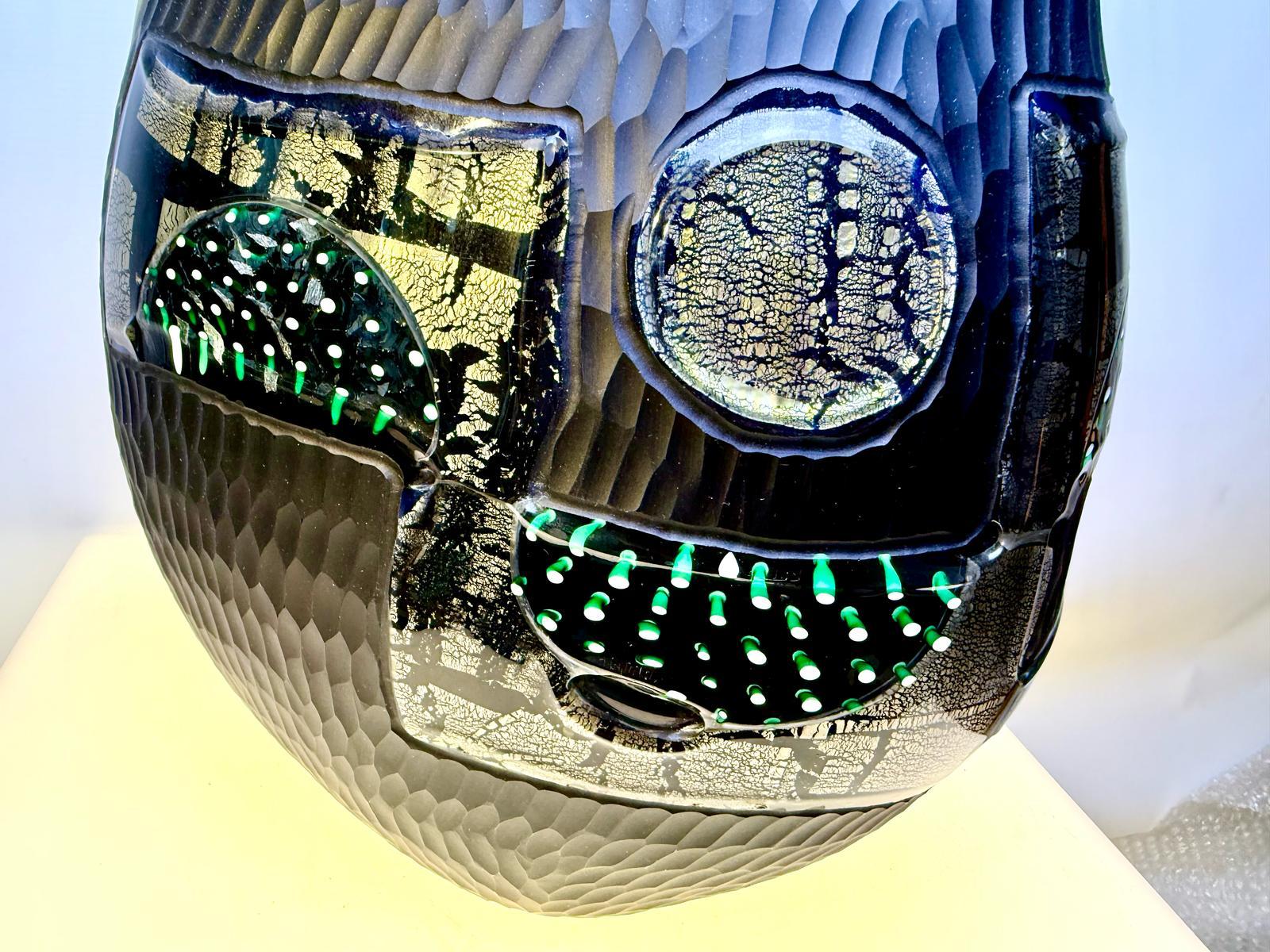 Vetro di Murano Vaso in vetro di Murano di Afro Celotto, Italia 2011 in vendita