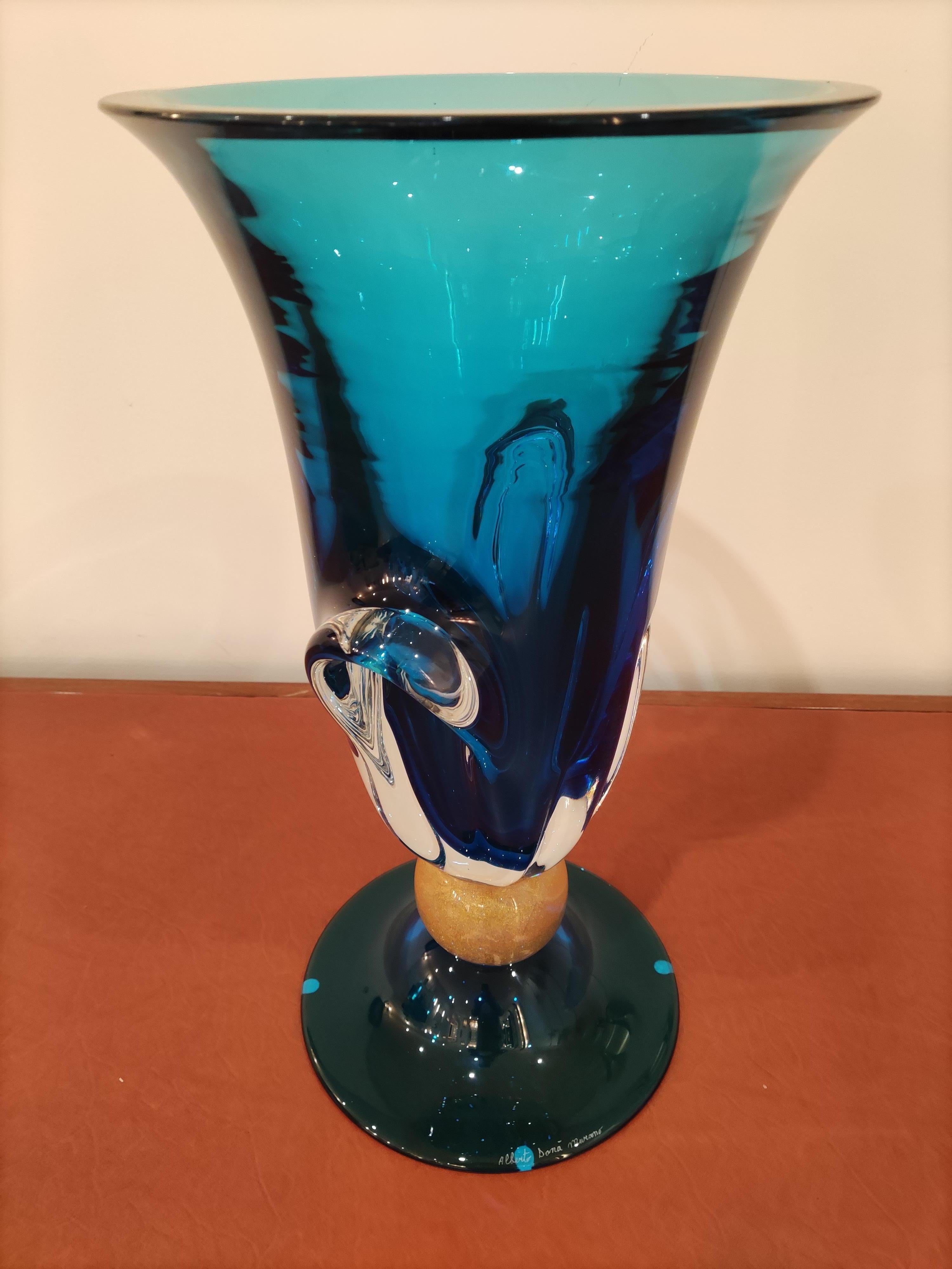 Murano glass vase by Alberto Donà.
