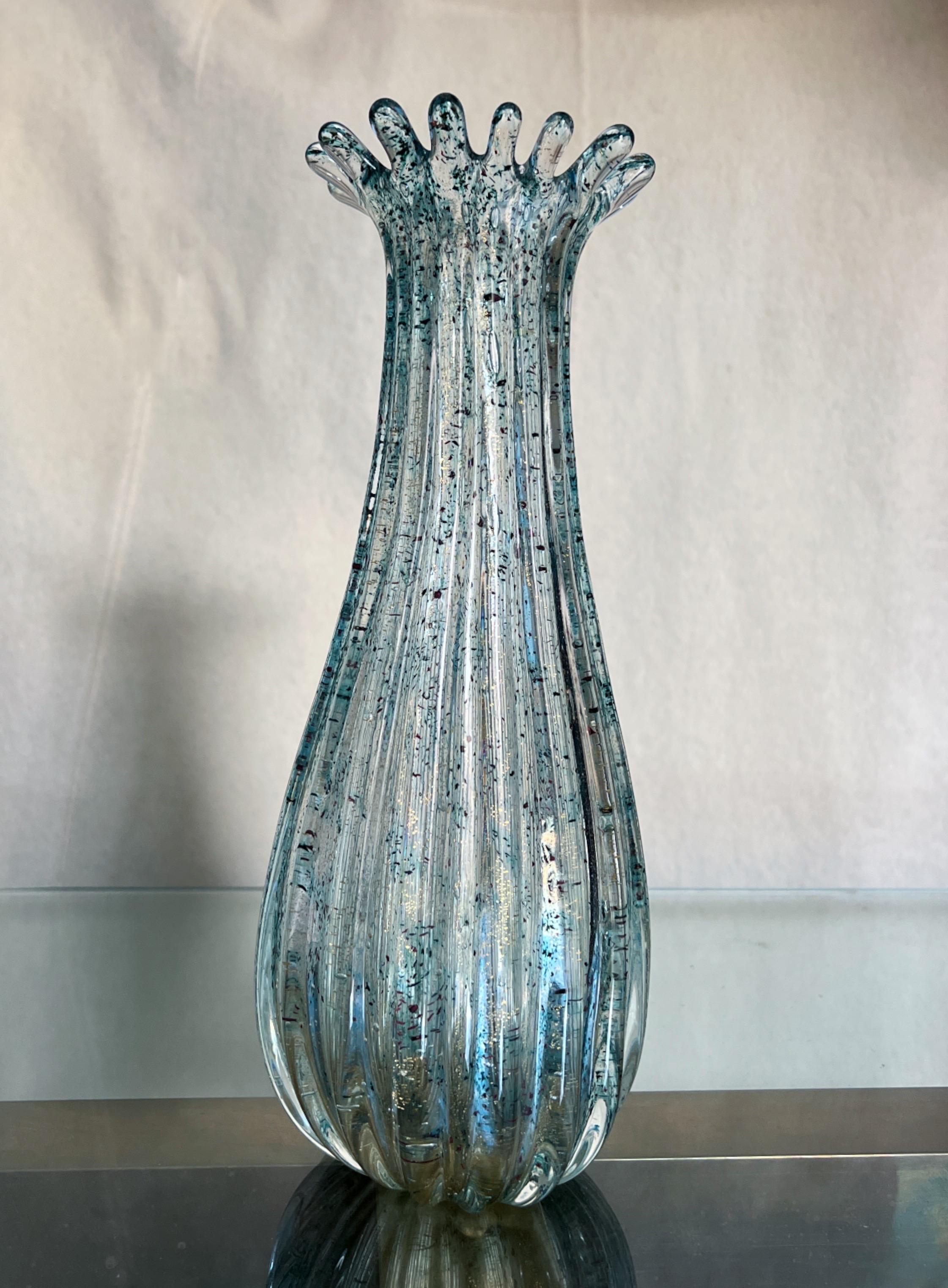 Vaso in vetro di Murano di Archimede Seguso, anni '70 in vendita 7