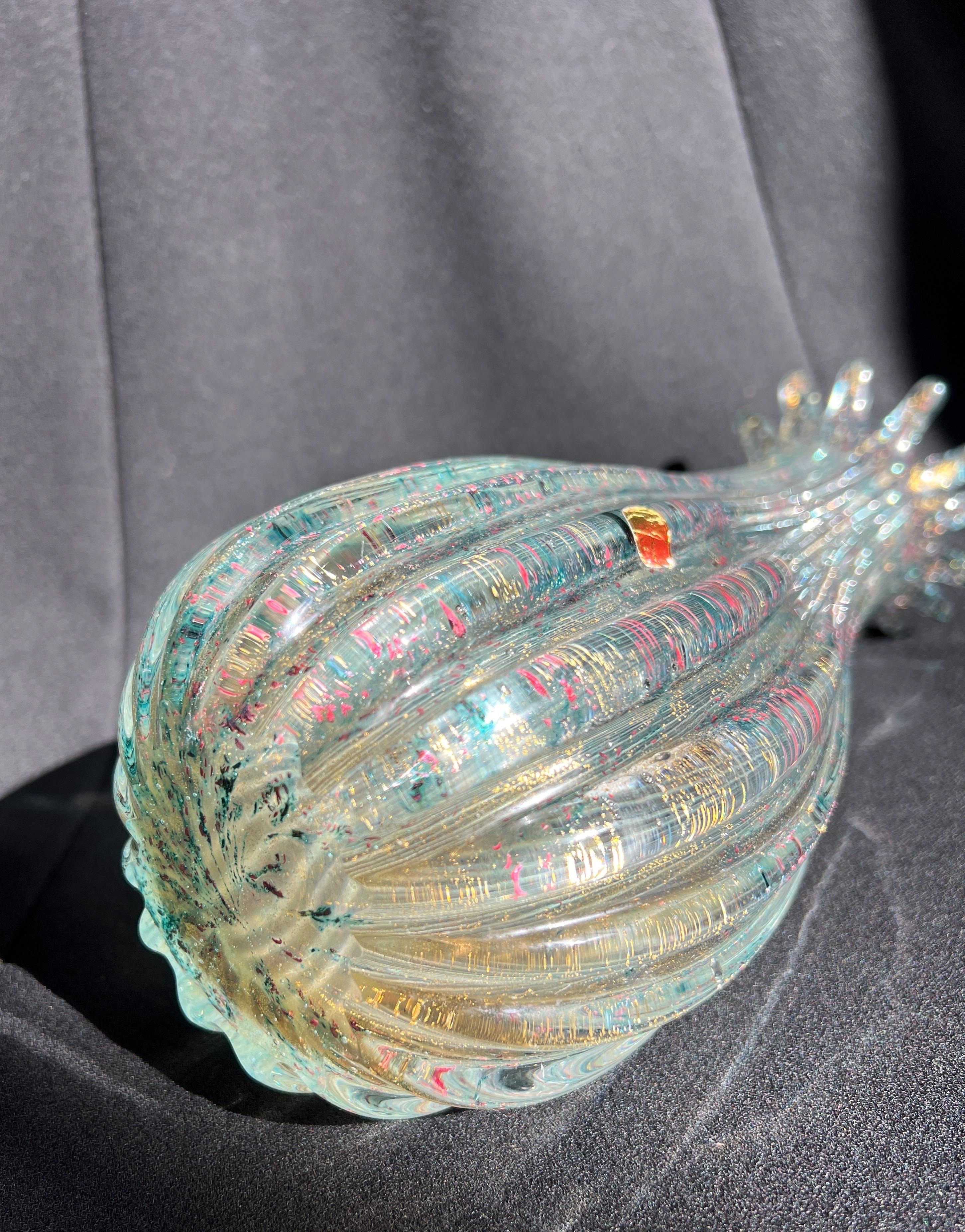 Mid-Century moderno Vaso in vetro di Murano di Archimede Seguso, anni '70 in vendita