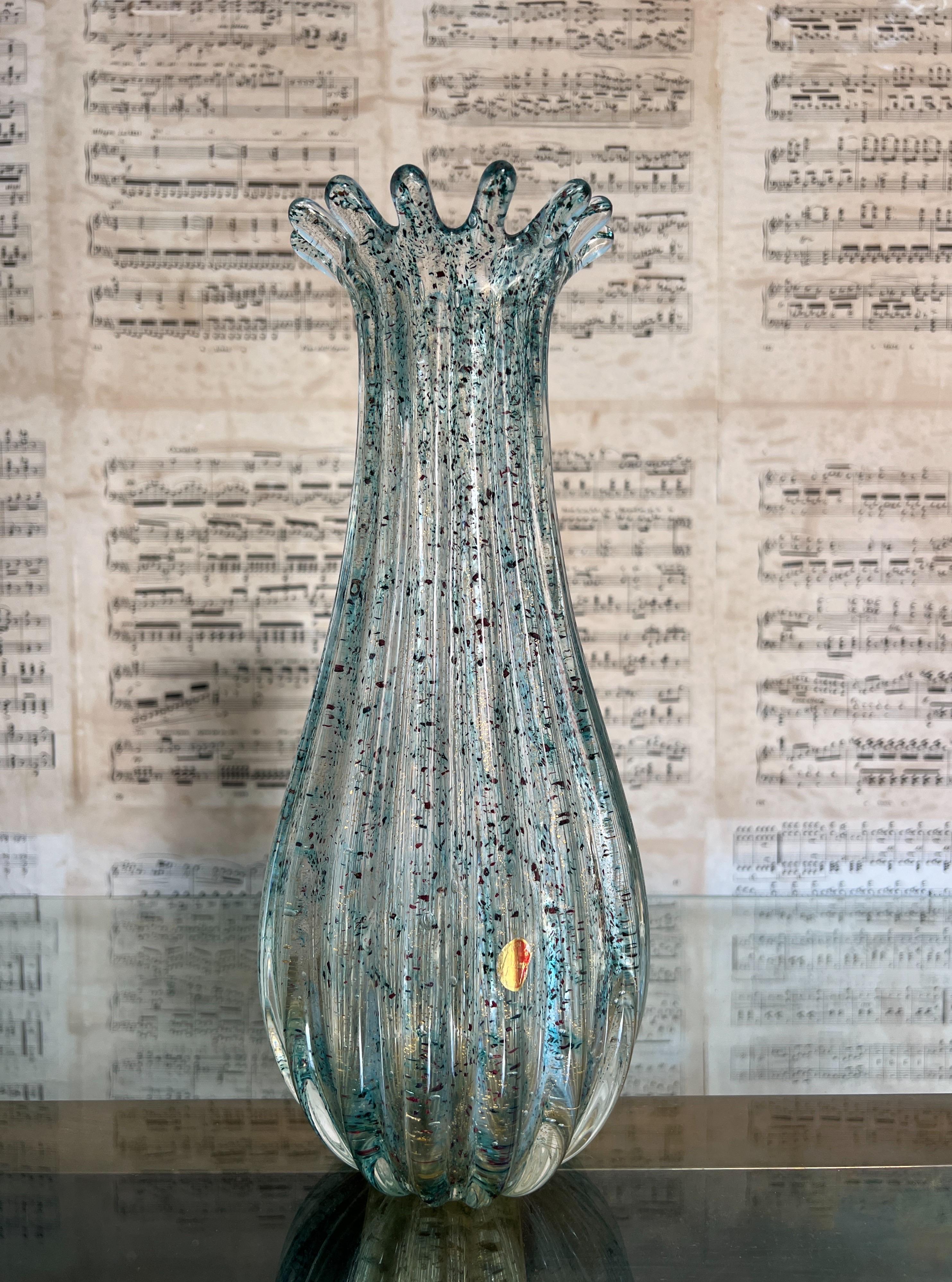 Vaso in vetro di Murano di Archimede Seguso, anni '70 In condizioni buone in vendita a Palermo, PA