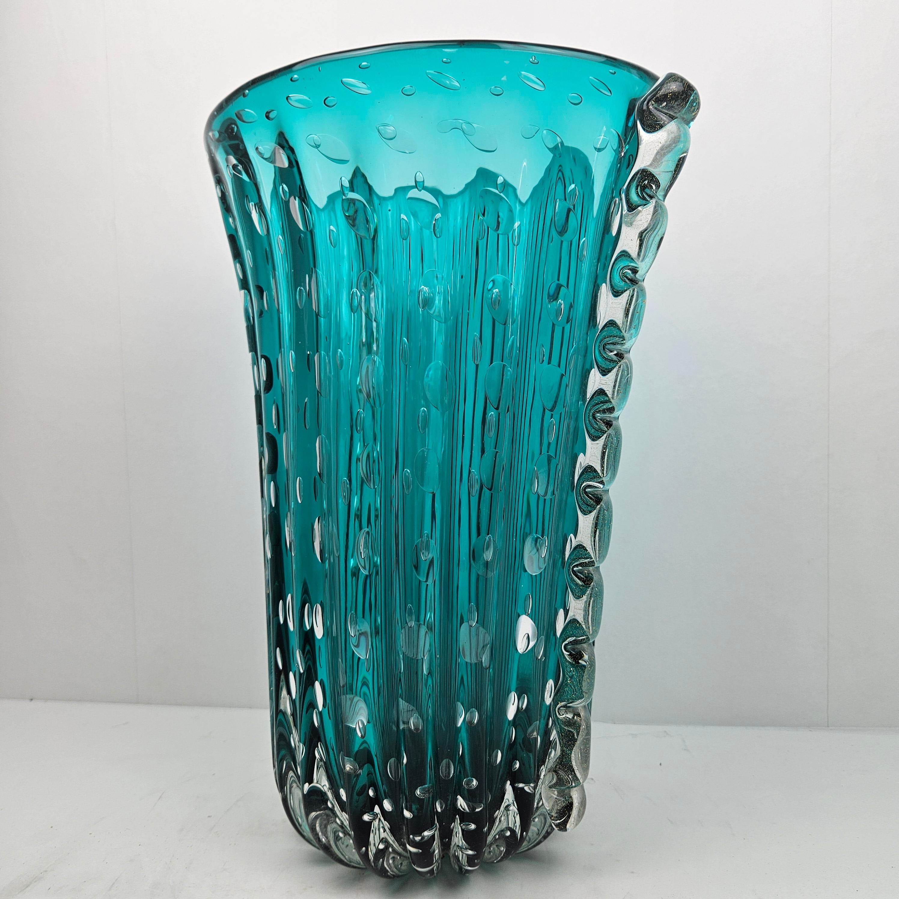 Moderno Vaso in vetro di Murano di Archimede Seguso per Vetri d'Arte in vendita