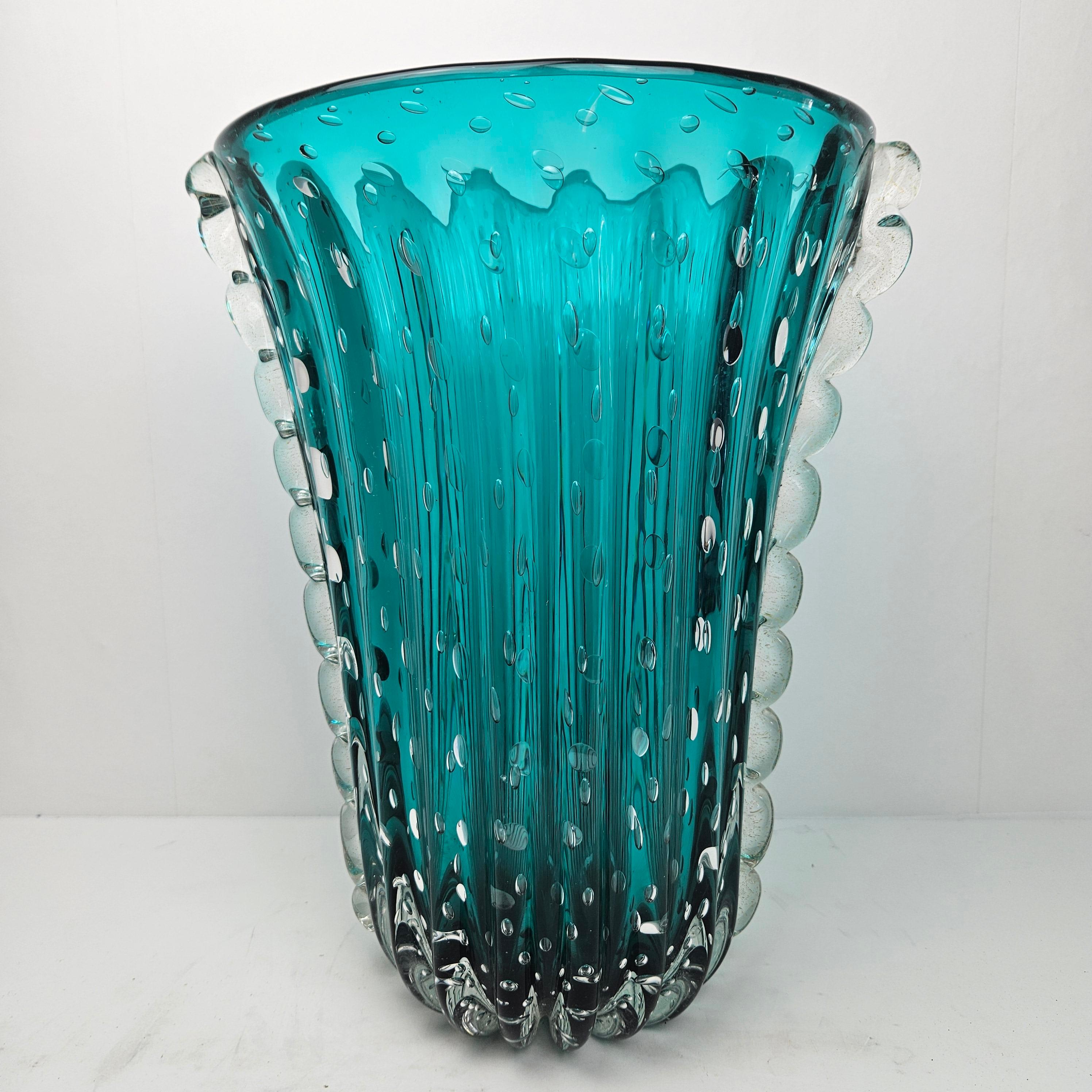 Fatto a mano Vaso in vetro di Murano di Archimede Seguso per Vetri d'Arte in vendita