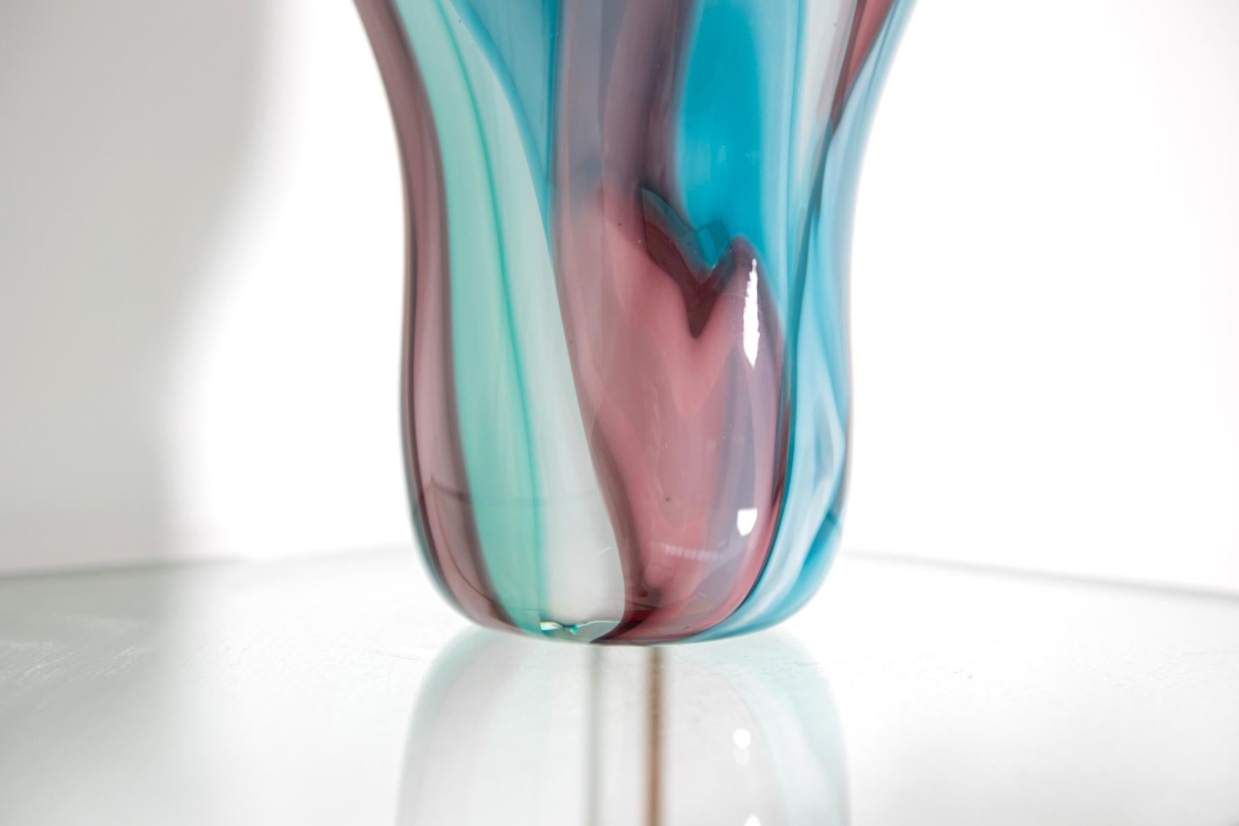 Modern Murano Glass Vase by Emmanuel Babled for Venini, 1996 For Sale