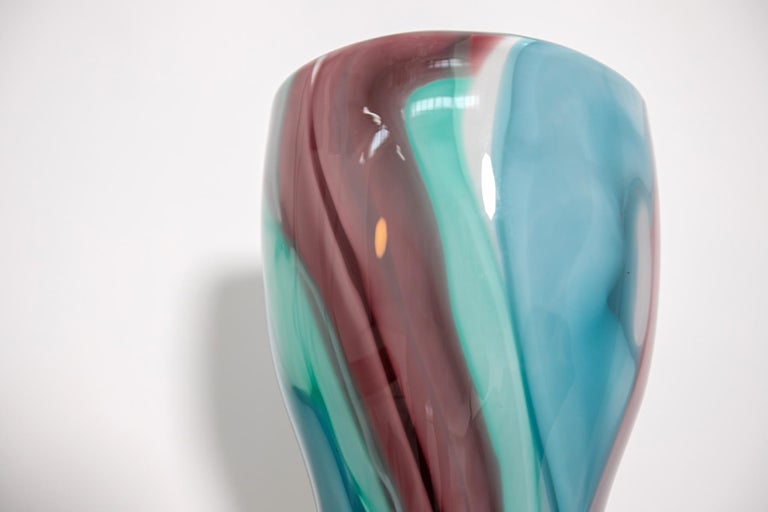 Italian Murano Glass Vase by Emmanuel Babled for Venini, 1996 For Sale