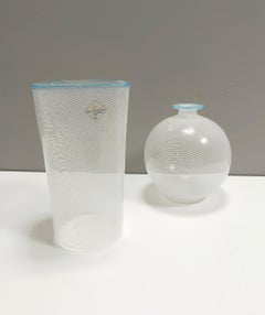 Murano Glass Vase by Ercole Barovier for Barovier & Toso with White Canes, Italy