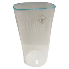 Murano Glass Vase by Ercole Barovier for Barovier & Toso with White Canes, Italy