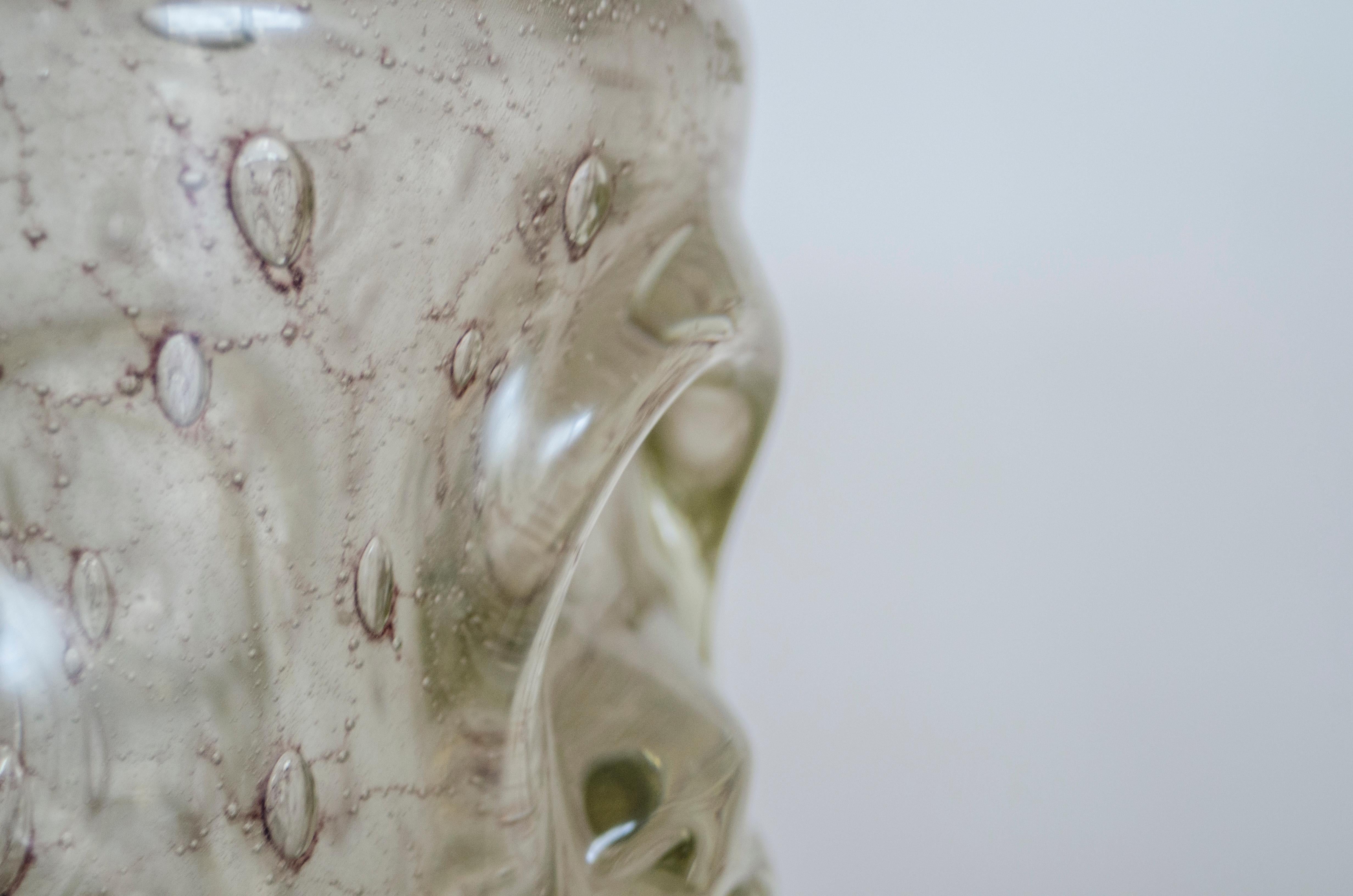 Vaso artistico in vetro soffiato di Murano di Ercole Barovier (1889-1974).

Italia, CIRCA 1950.