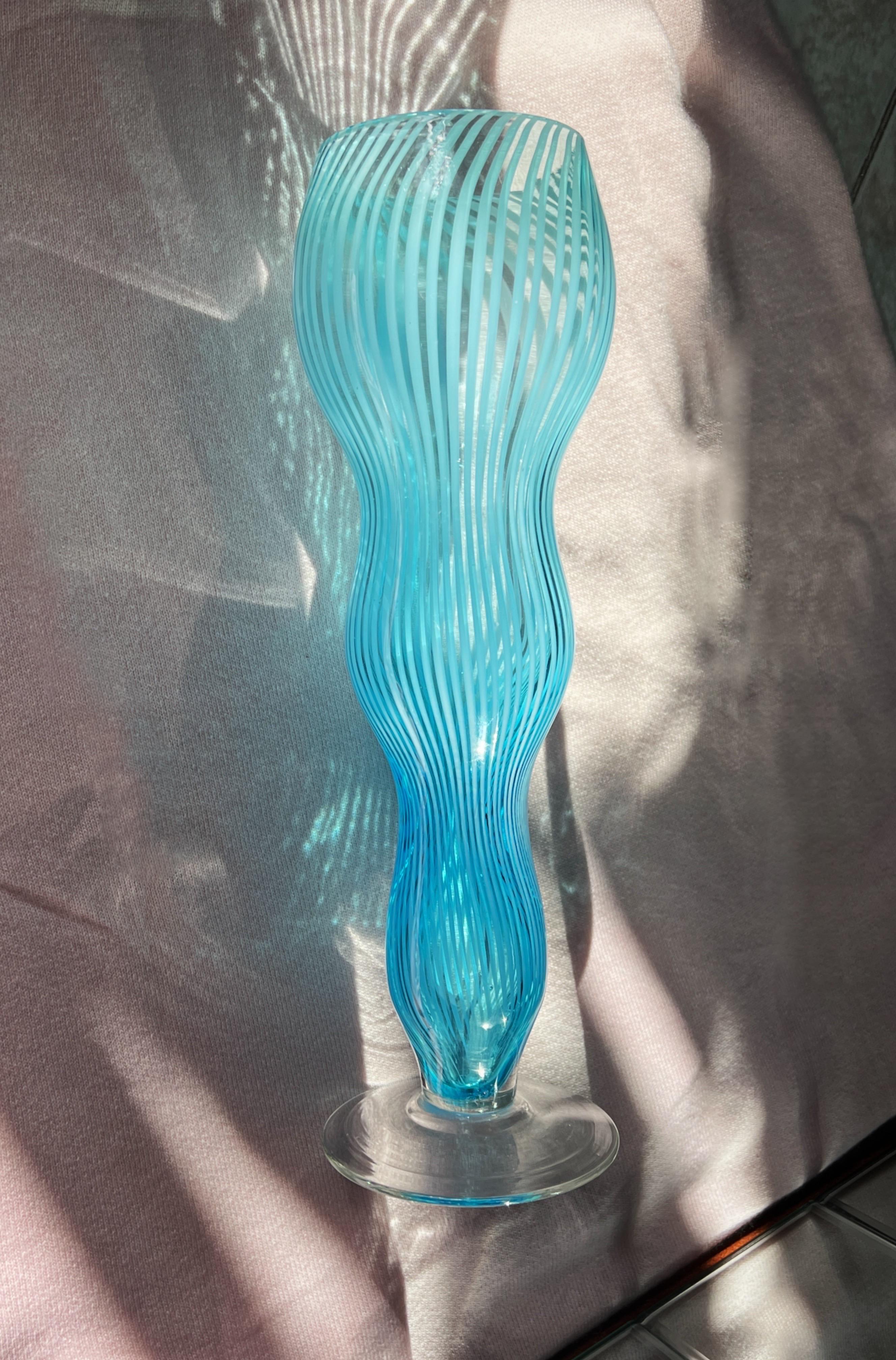Mid-Century moderno Vaso in vetro di Murano di Federico Scarpa, 1970 in vendita