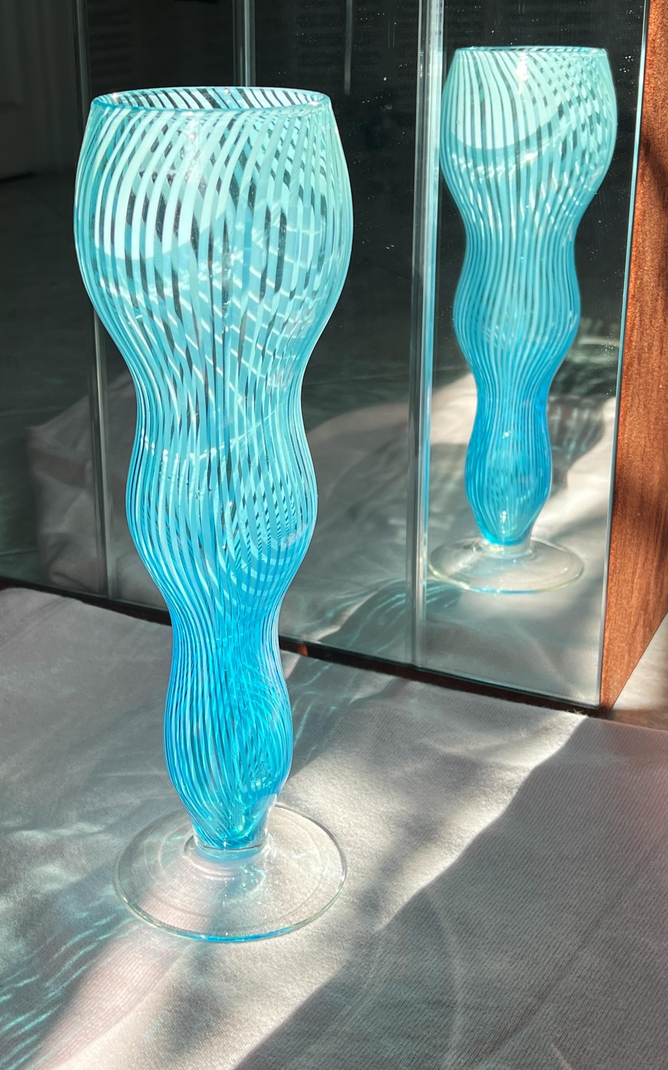 XX secolo Vaso in vetro di Murano di Federico Scarpa, 1970 in vendita