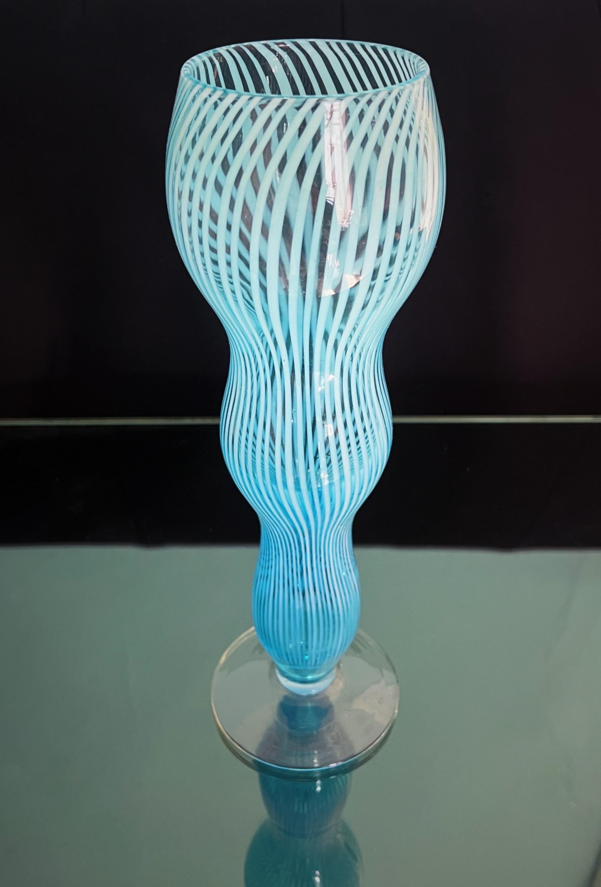 Vaso in vetro di Murano di Federico Scarpa, 1970 in vendita 1