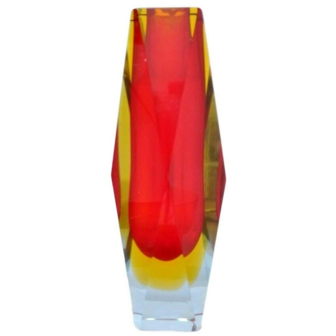 original murano glass vase from the 1960s by Flavio Poli 