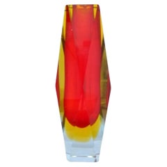 Vase aus Muranoglas von Flavio Poli:: 1960er Jahre