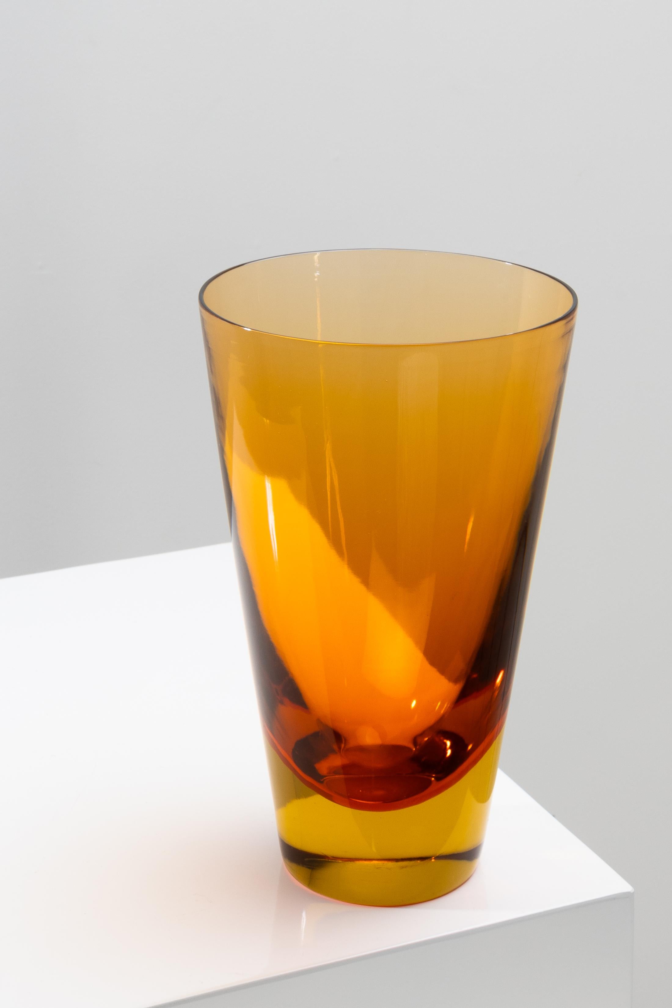 Mid-Century Modern Murano glass vase by Flavio Poli For Sale