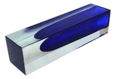 Murano Glass Vase by Flavio Poli in Cobalt Blue Color, 1960s