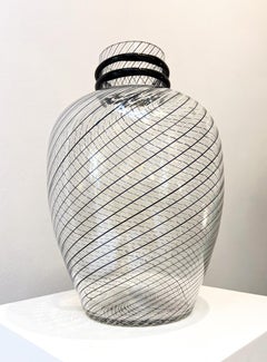 Jarrón de cristal de Murano de Fratelli Toso, años 80