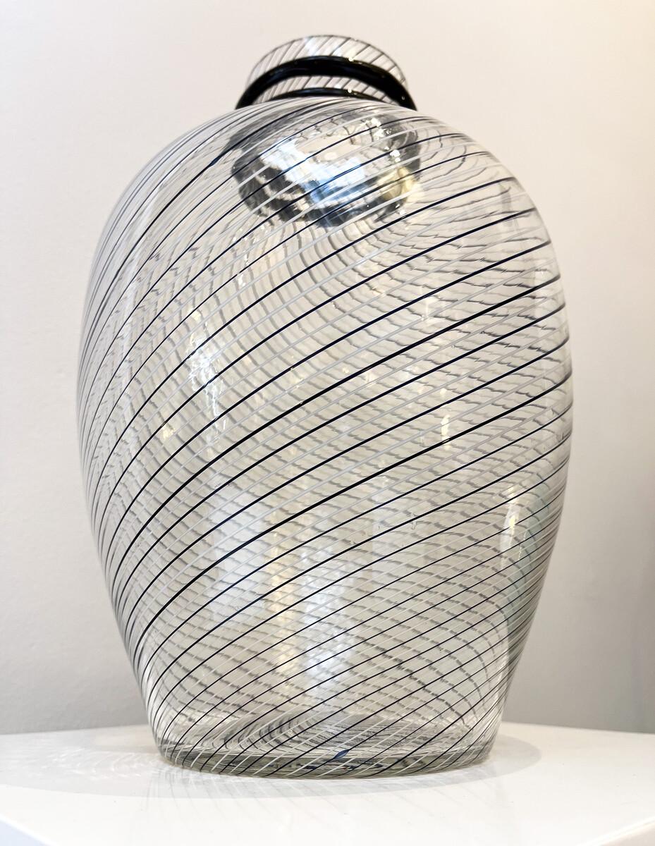 italien Vase en verre de Murano par Fratelli Toso, années 1980 en vente