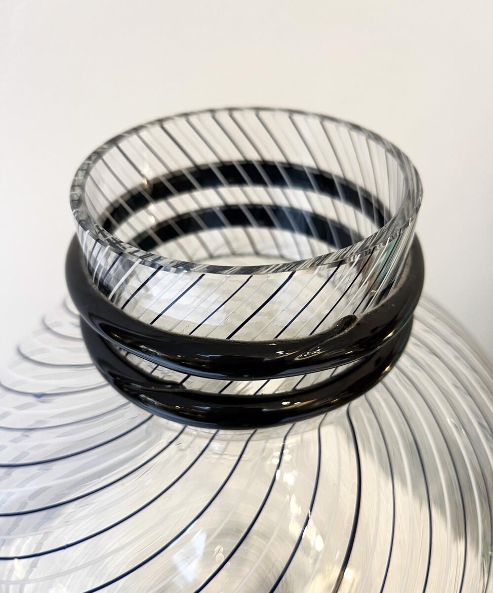 Fin du 20e siècle Vase en verre de Murano par Fratelli Toso, années 1980 en vente