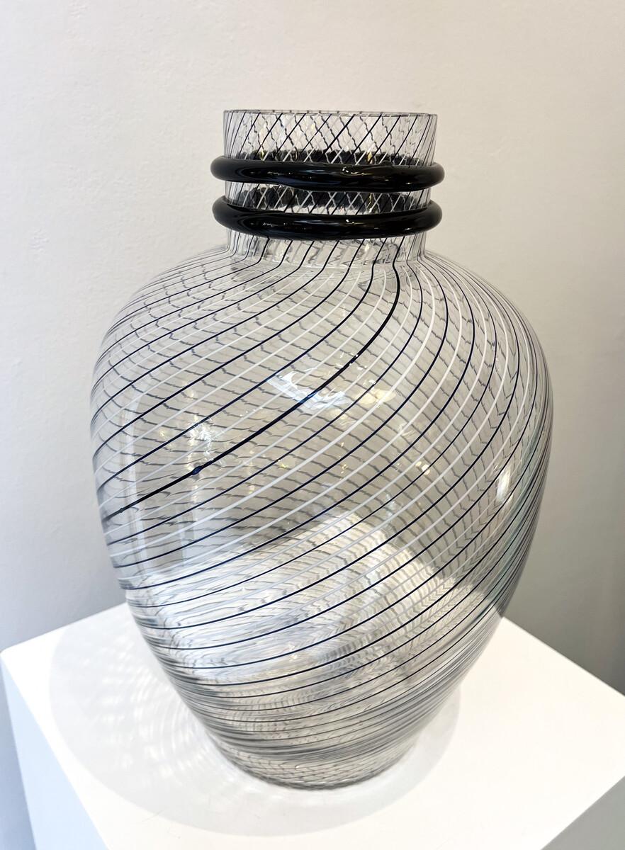 Vase en verre de Murano par Fratelli Toso, années 1980 en vente 1