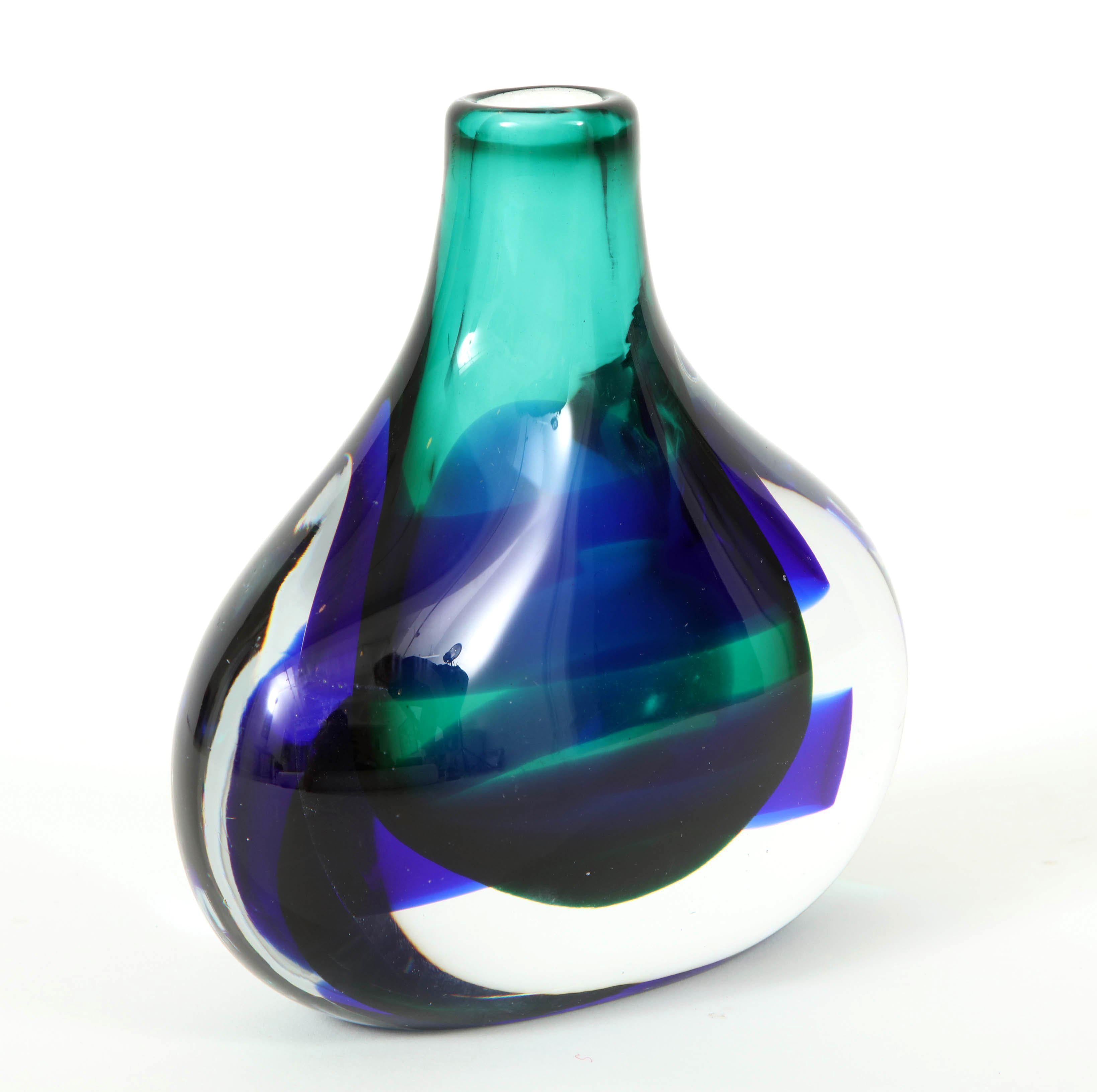 Italian Murano Glass Vase by Luciano Gaspari For Sale