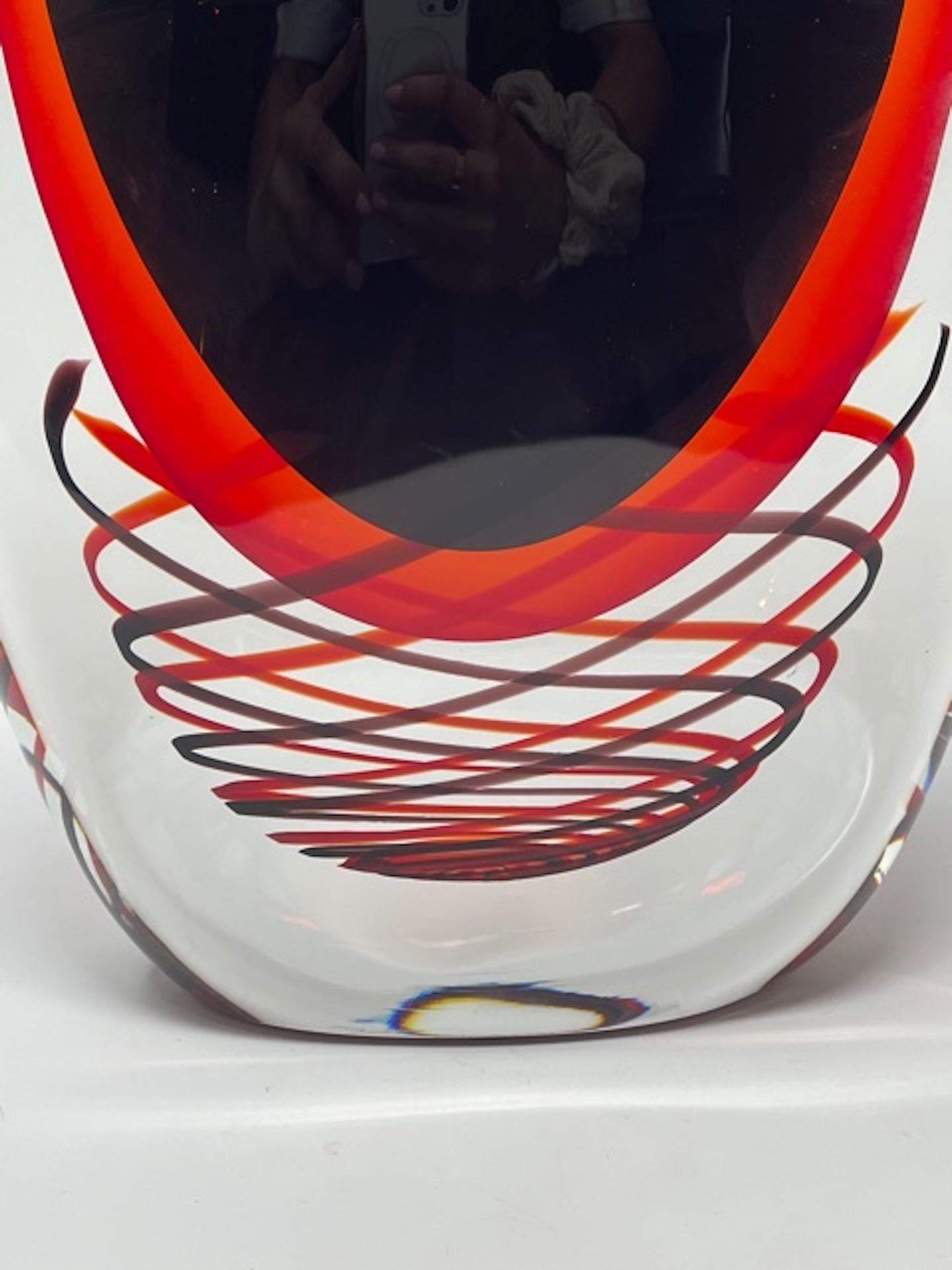 Mid-Century Modern Murano Glass Vase by Luigi Onesto, 1980s