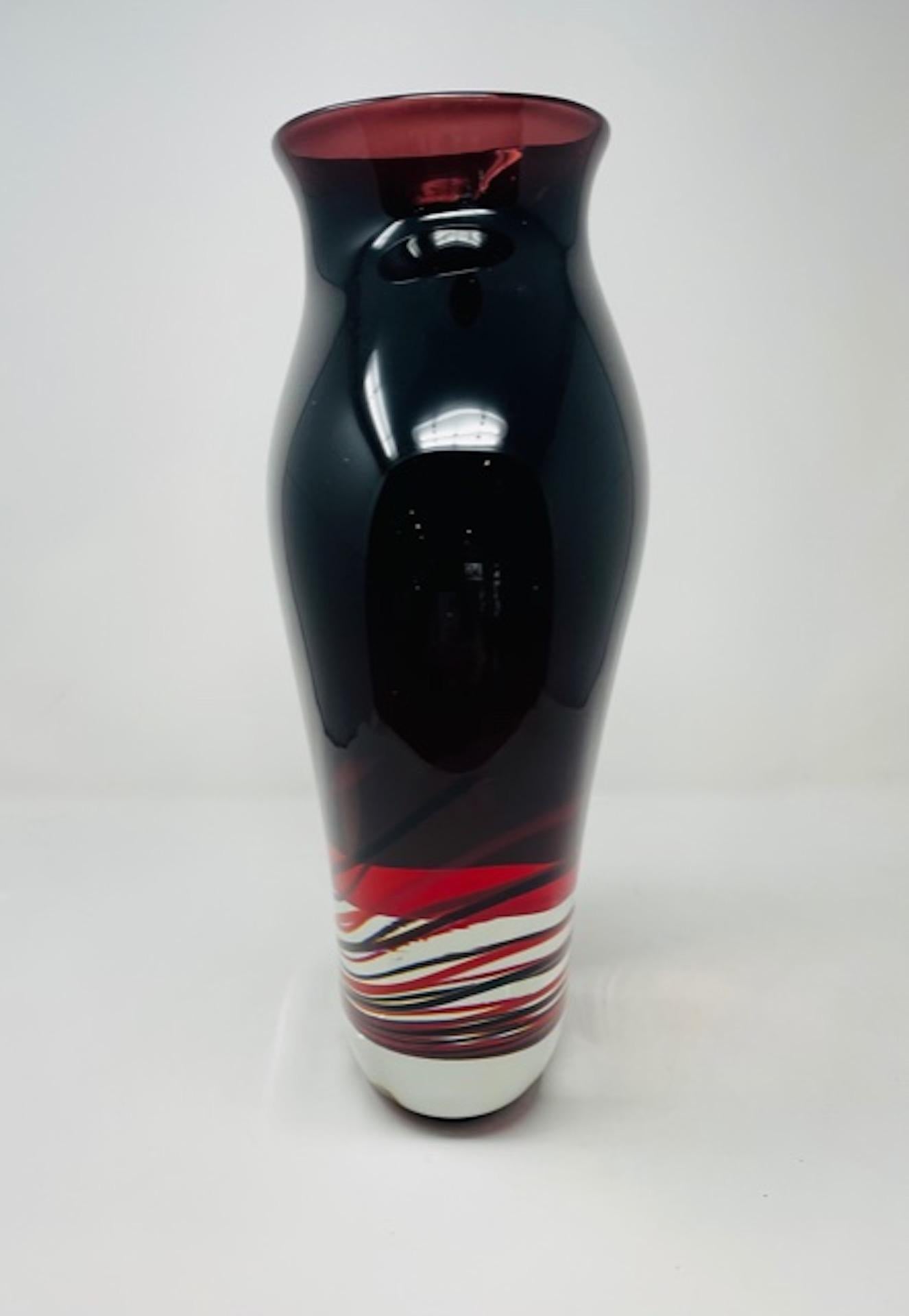 Murano Glass Vase by Luigi Onesto, 1980s In Good Condition In Brussels, BE