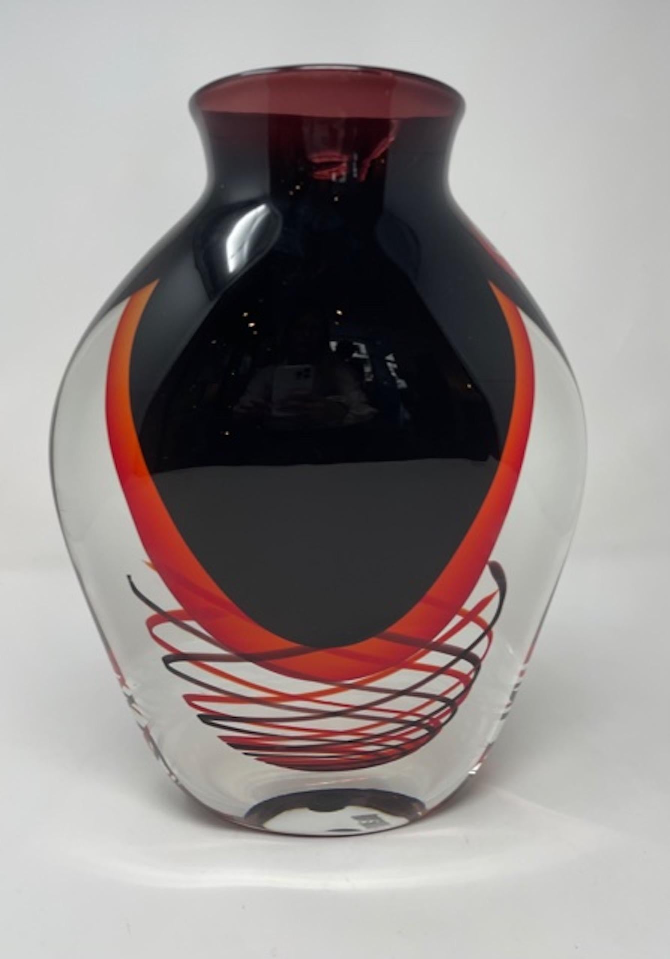 Late 20th Century Murano Glass Vase by Luigi Onesto, 1980s