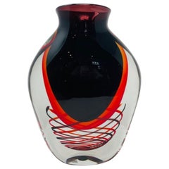 Murano Glass Vase by Luigi Onesto, 1980s